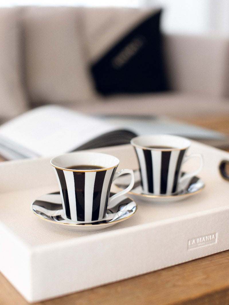 Filiżanka  Stripes Black