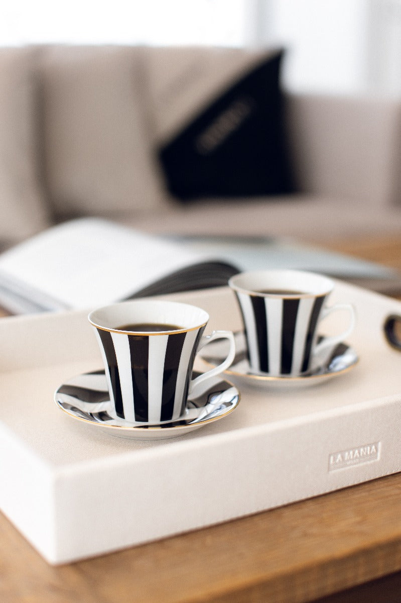 Filiżanka  Stripes Black