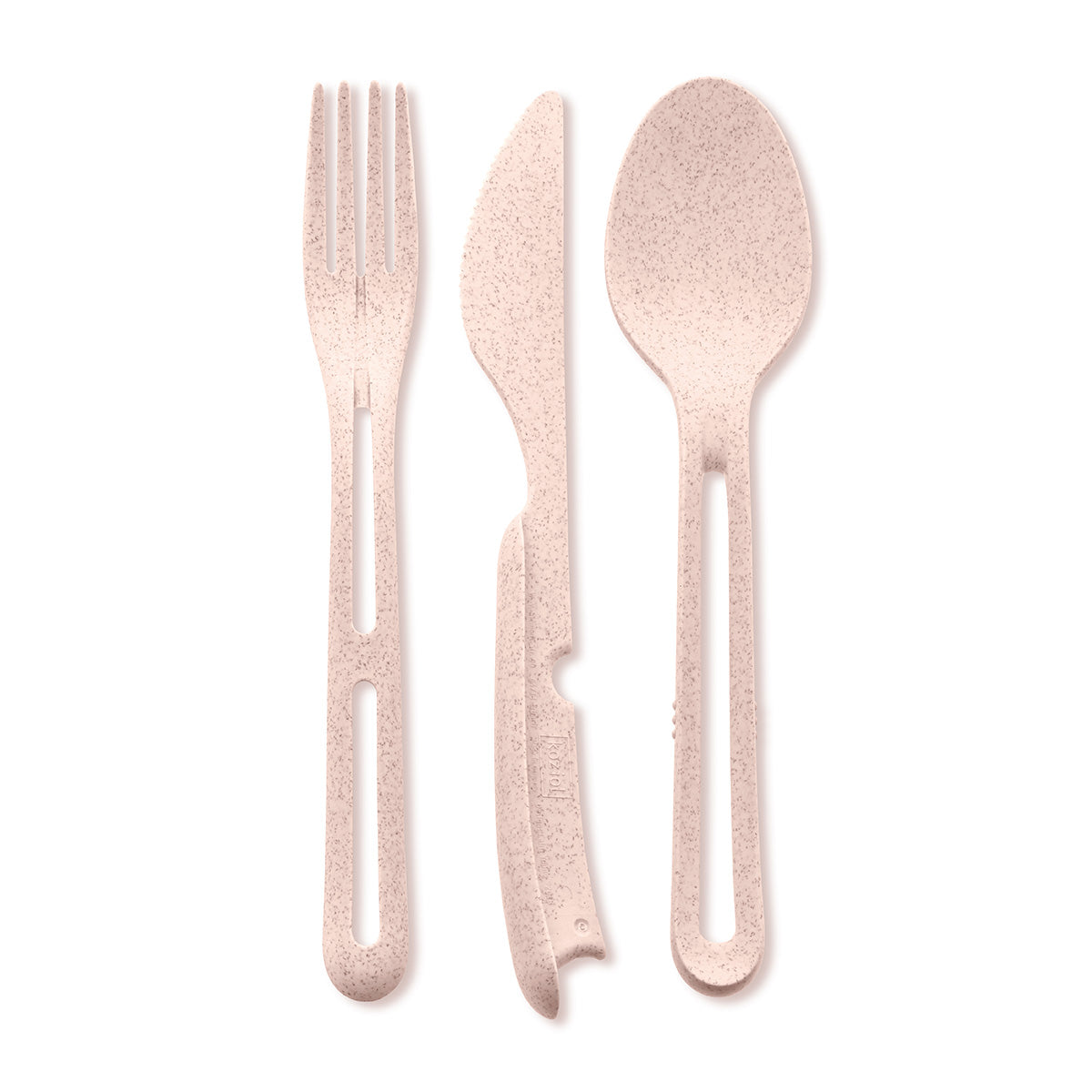 Sztućce Organic pink kpl. 3 szt.