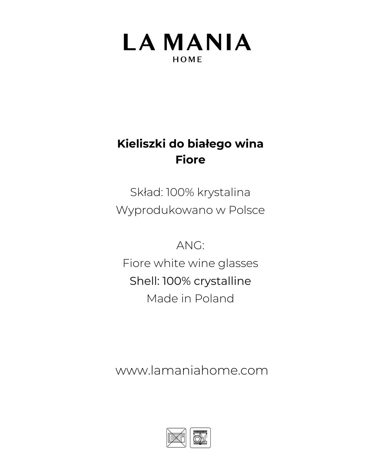 Fiore white wine glasses