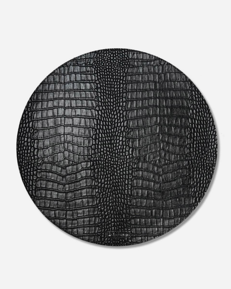 Podkładka okrągła Croco Black