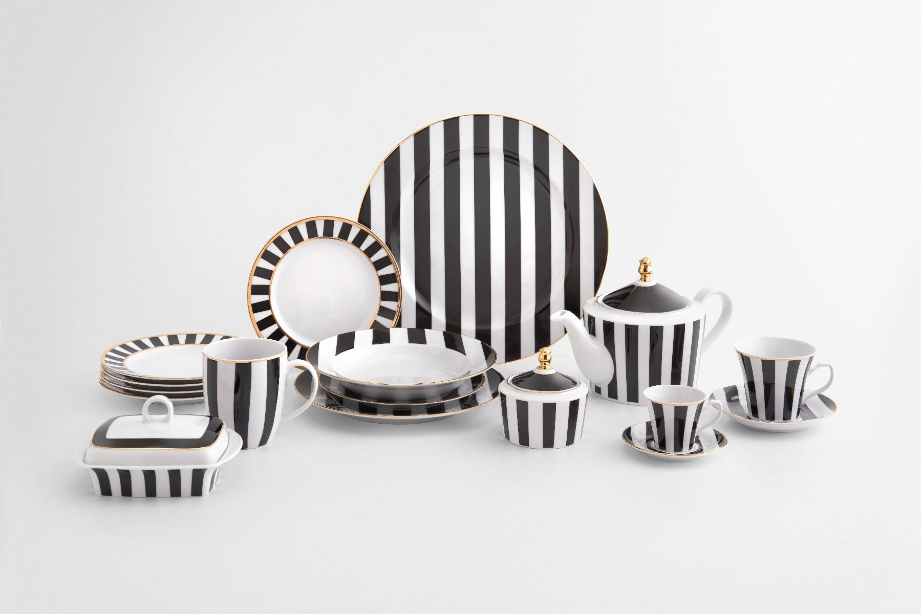 Filiżanka  Stripes Black