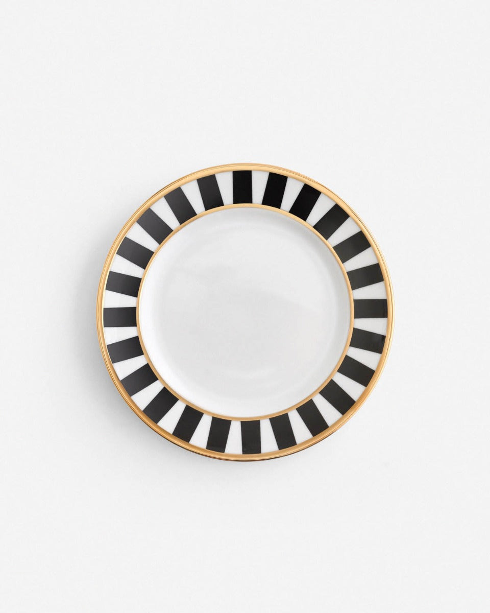 Talerzyki deserowe dla 6 os. Stripes Black