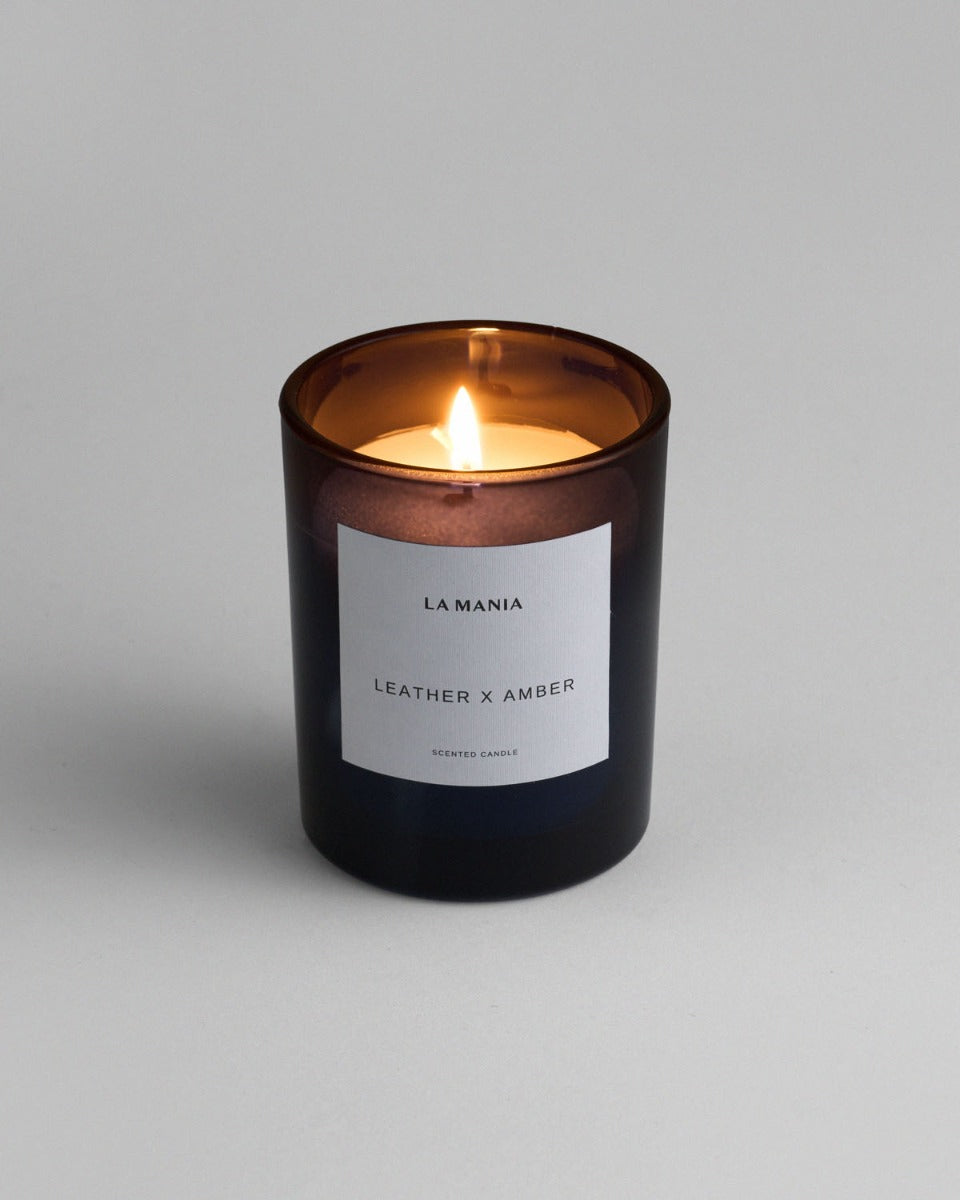Świeca Leather&Amber S