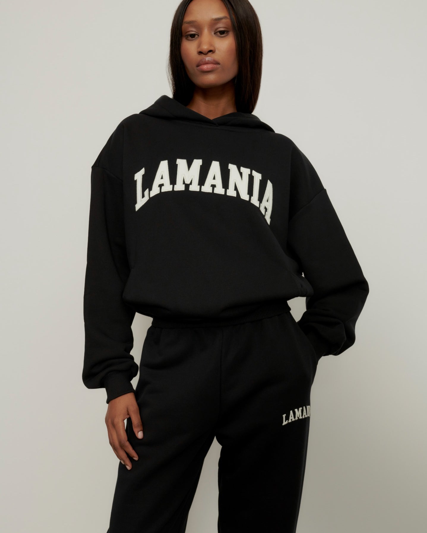 BLUZA Z KAPTUREM TWIN BLACK