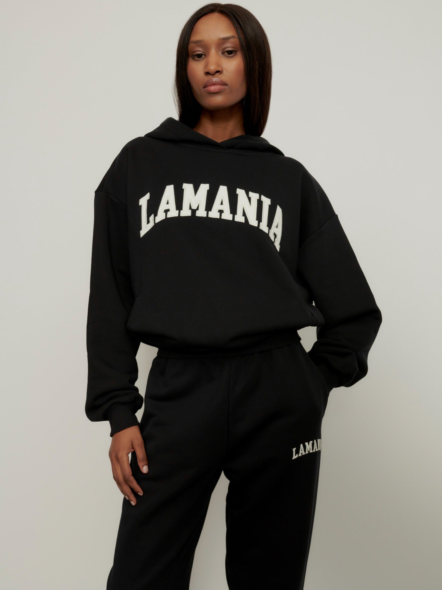 BLUZA Z KAPTUREM TWIN BLACK