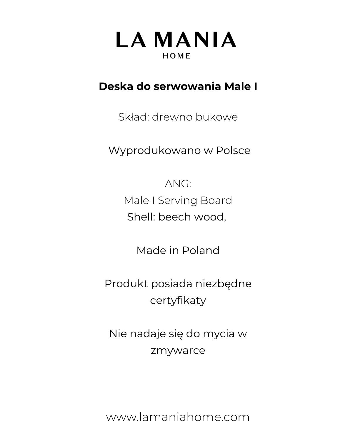 Male I serving and cutting board