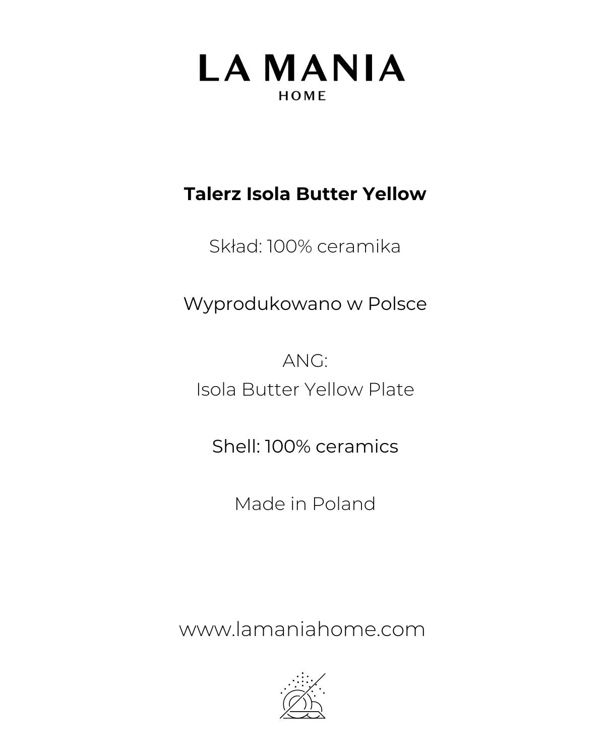 Isola Butter Yellow plate