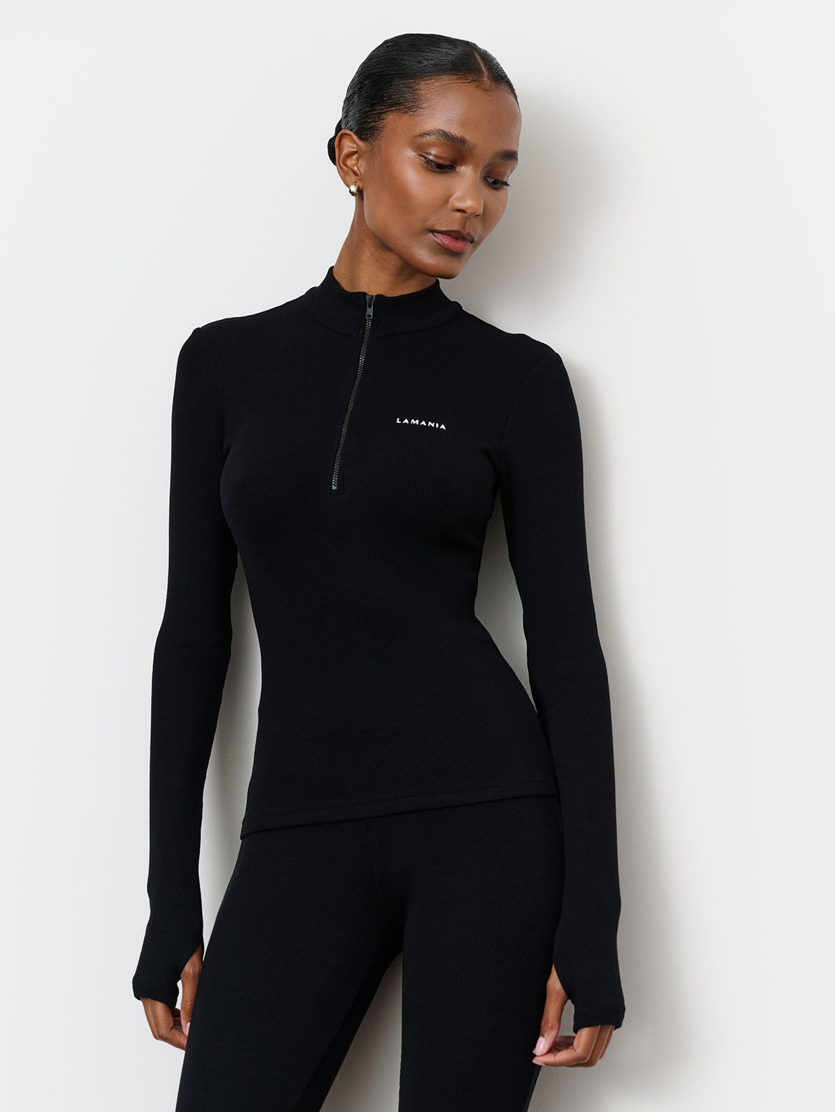 LONGSLEEVE SHERYL BLACK-WHITE