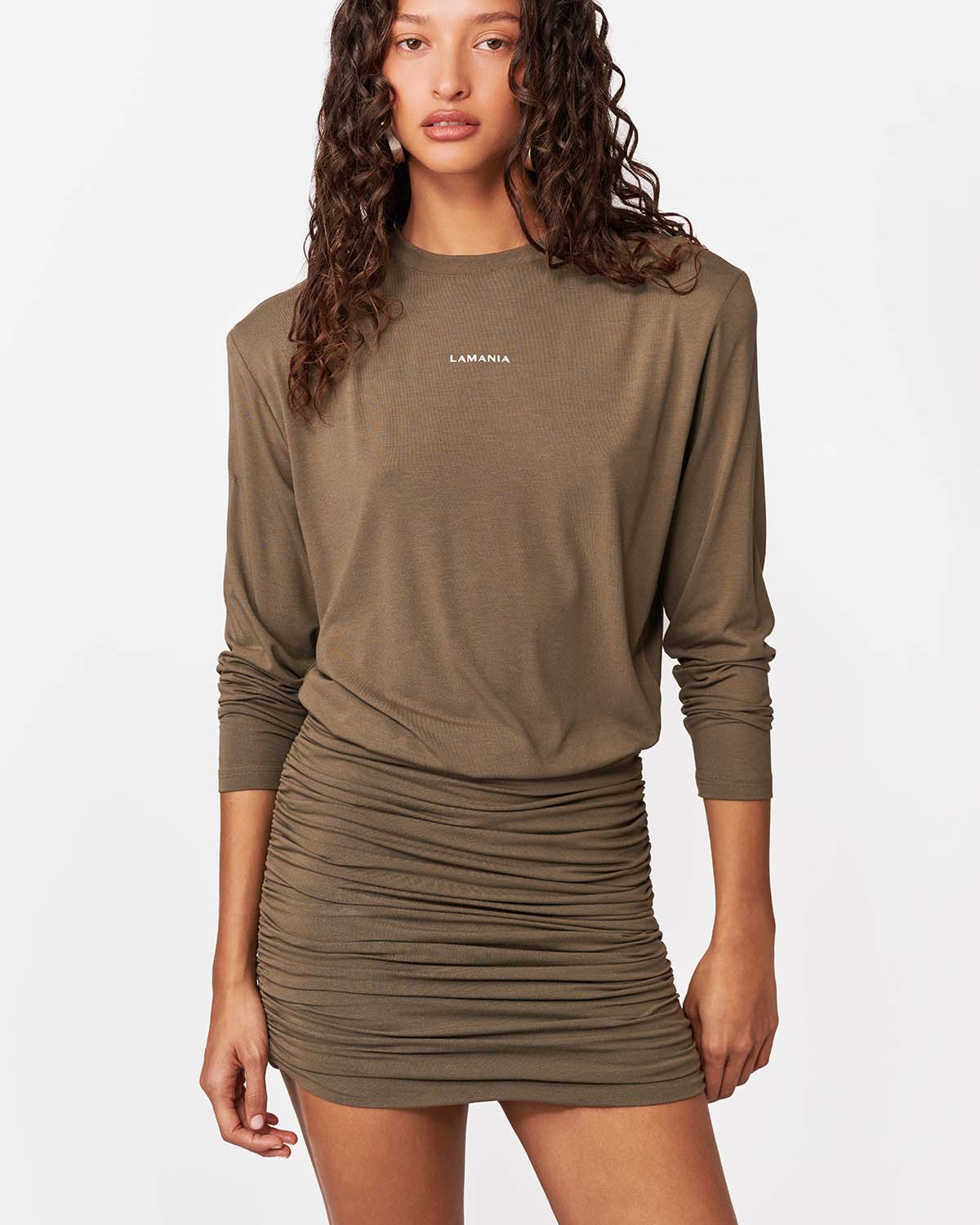 SUKIENKA MINI AZZY DARK OLIVE