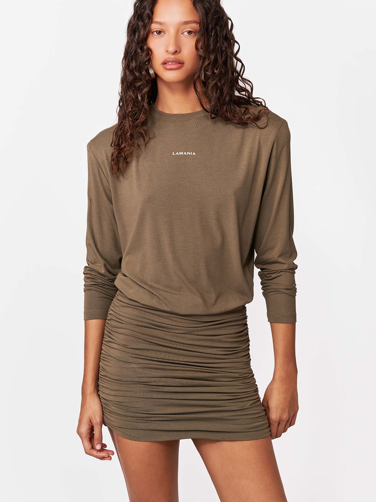 SUKIENKA MINI AZZY DARK OLIVE
