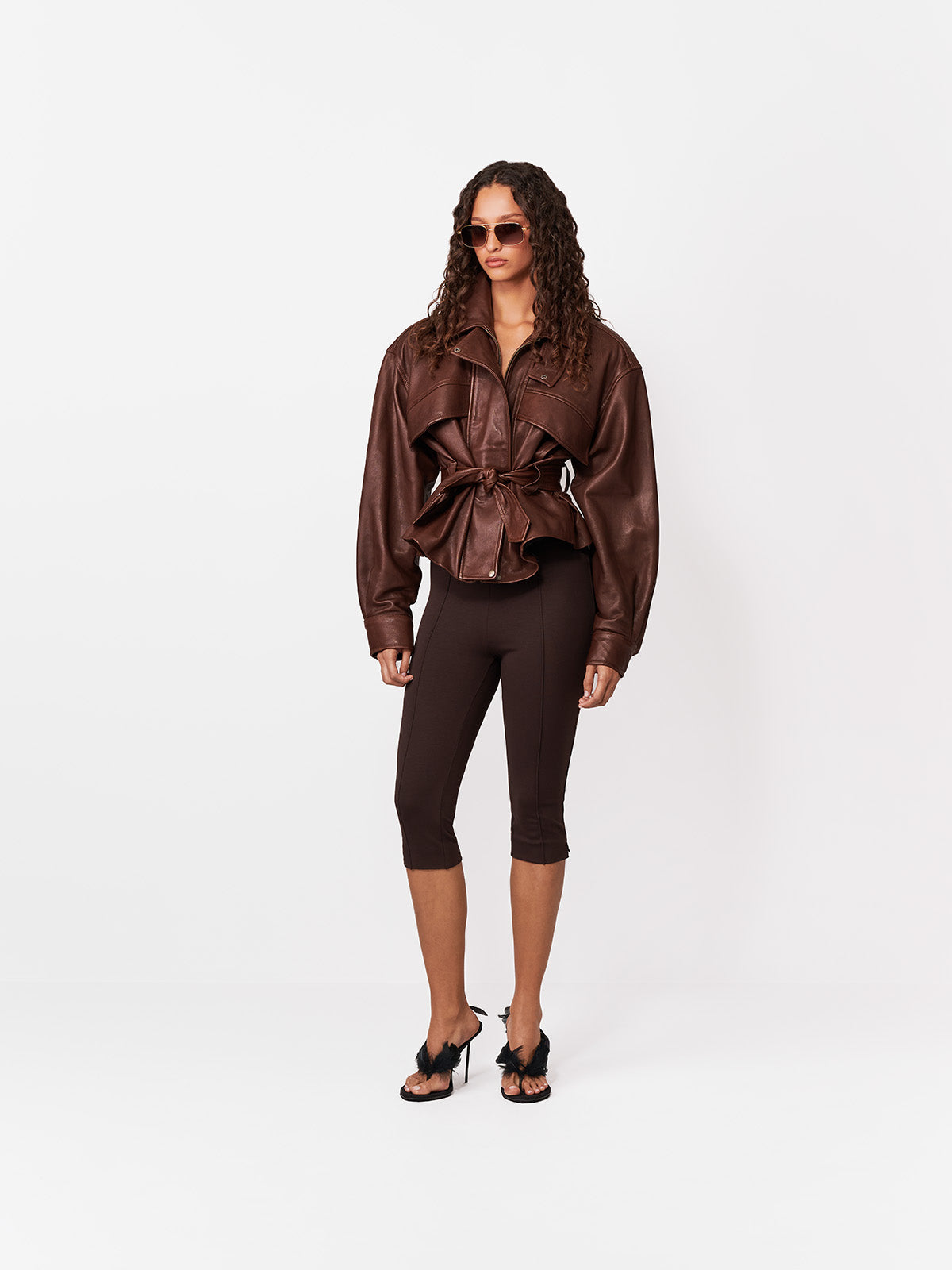 LEGGINSY ZIG DARK CHOCOLATE