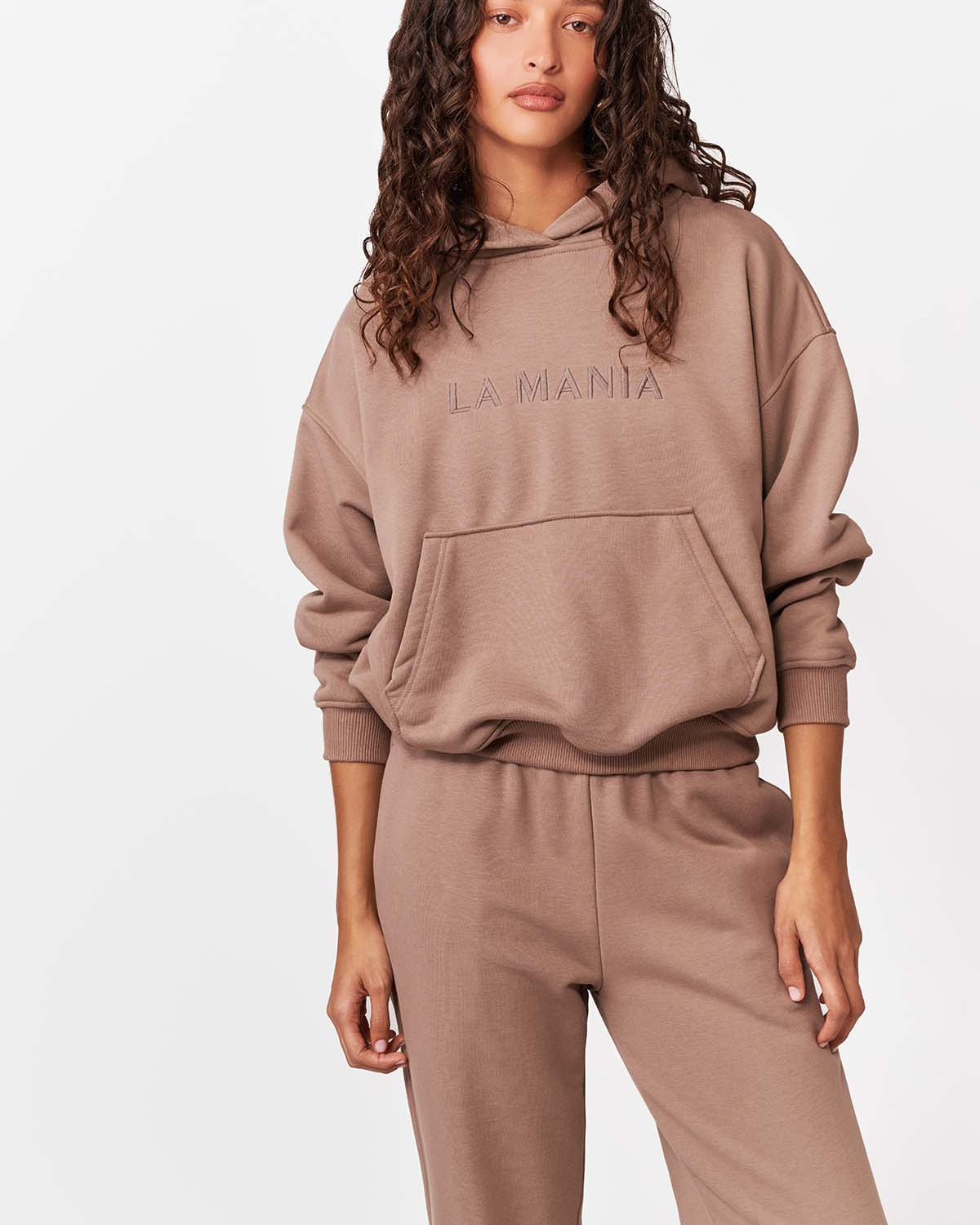 BLUZA Z KAPTUREM BROOK TAUPE