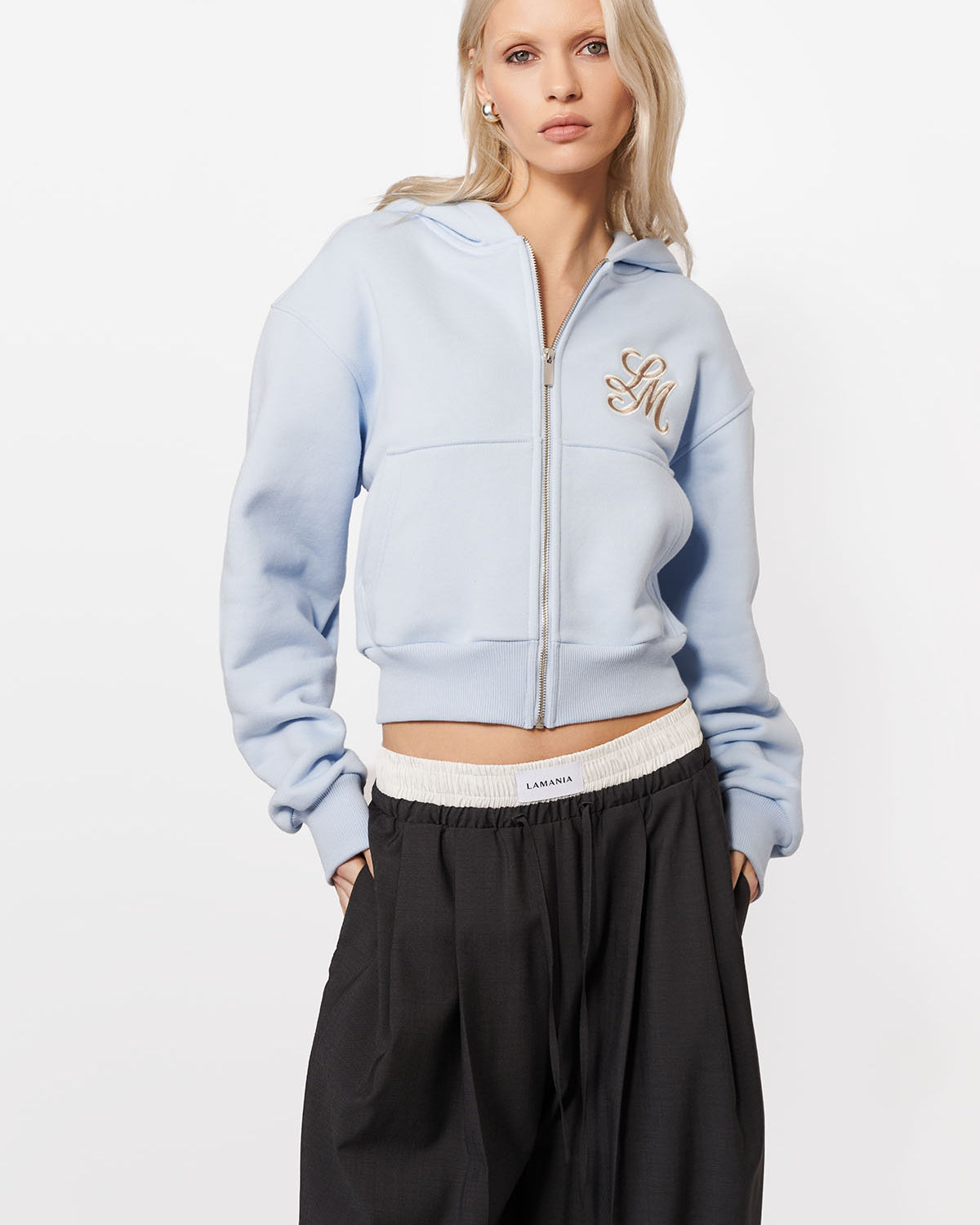 BLUZA Z KAPTUREM TOVI PEARL BLUE