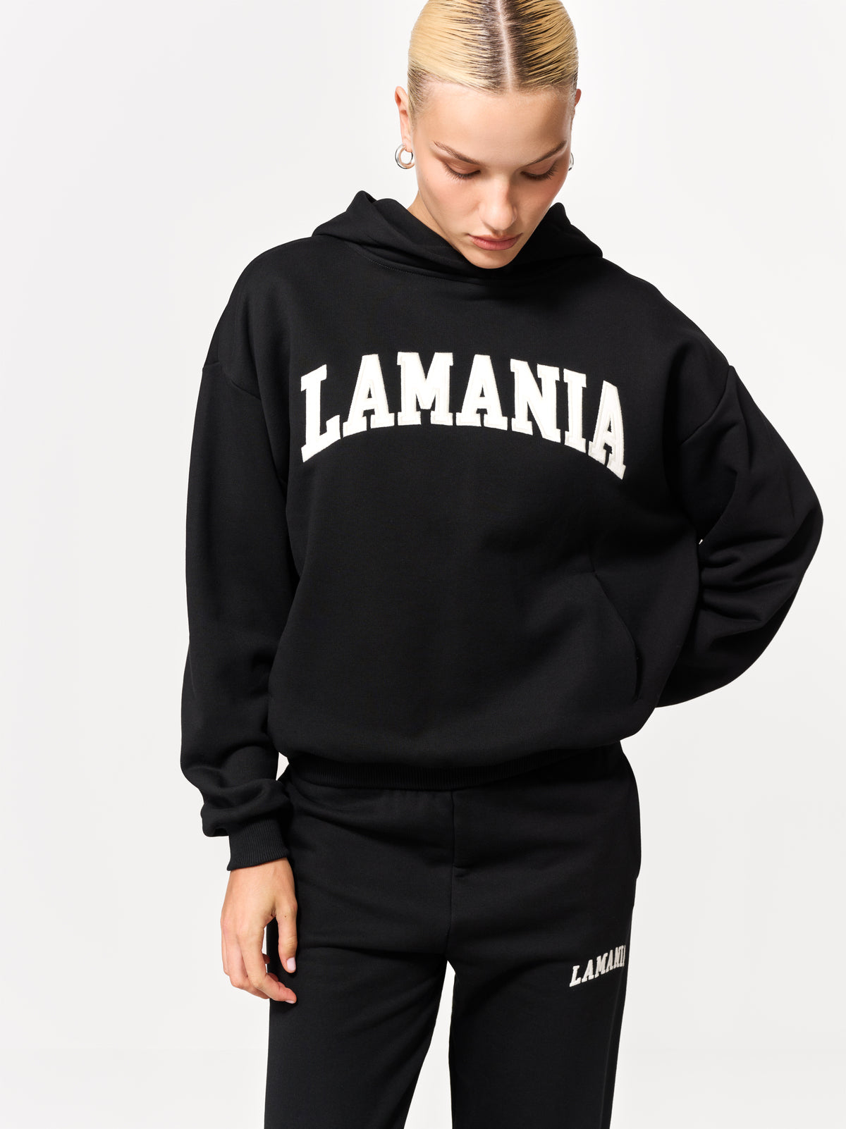 BLUZA Z KAPTUREM TWIN BLACK