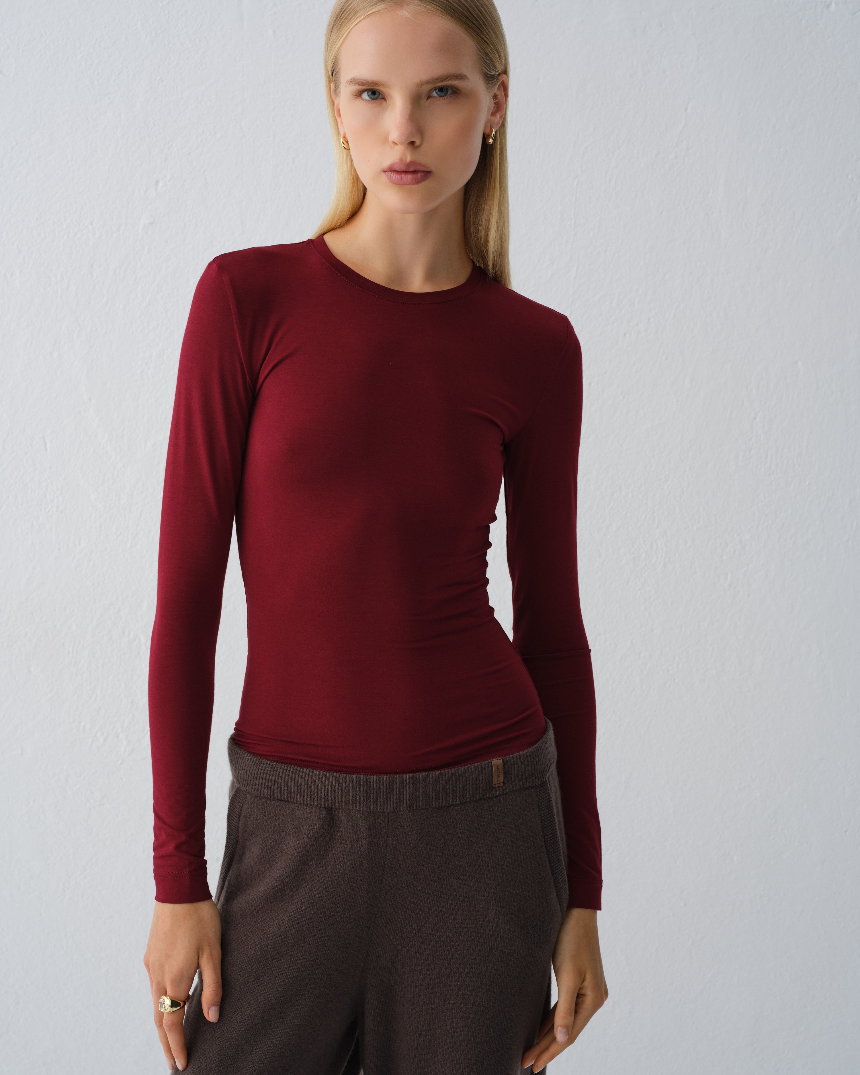 LONGSLEEVE APRIL BURGUNDY