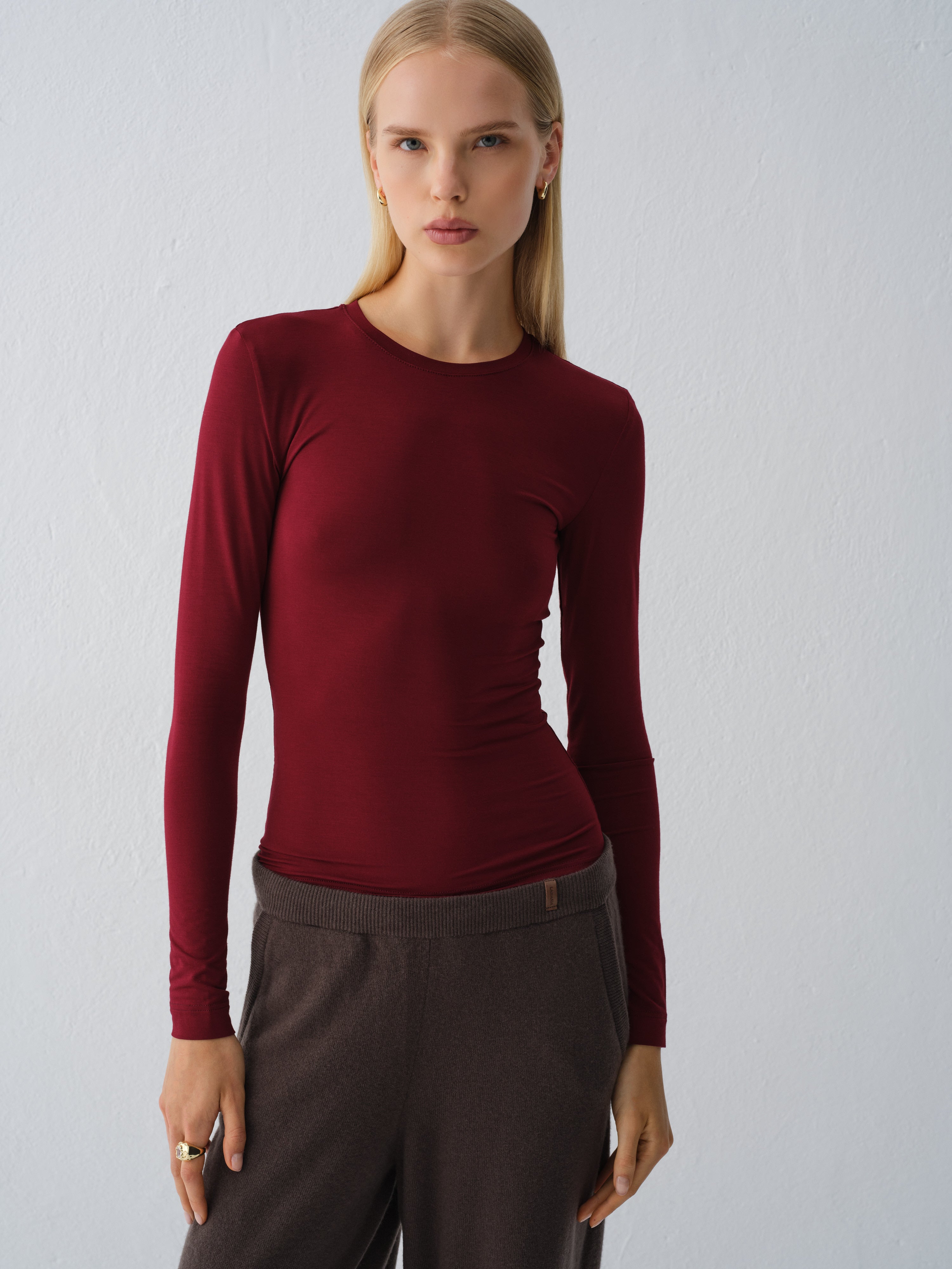 LONGSLEEVE APRIL BURGUNDY