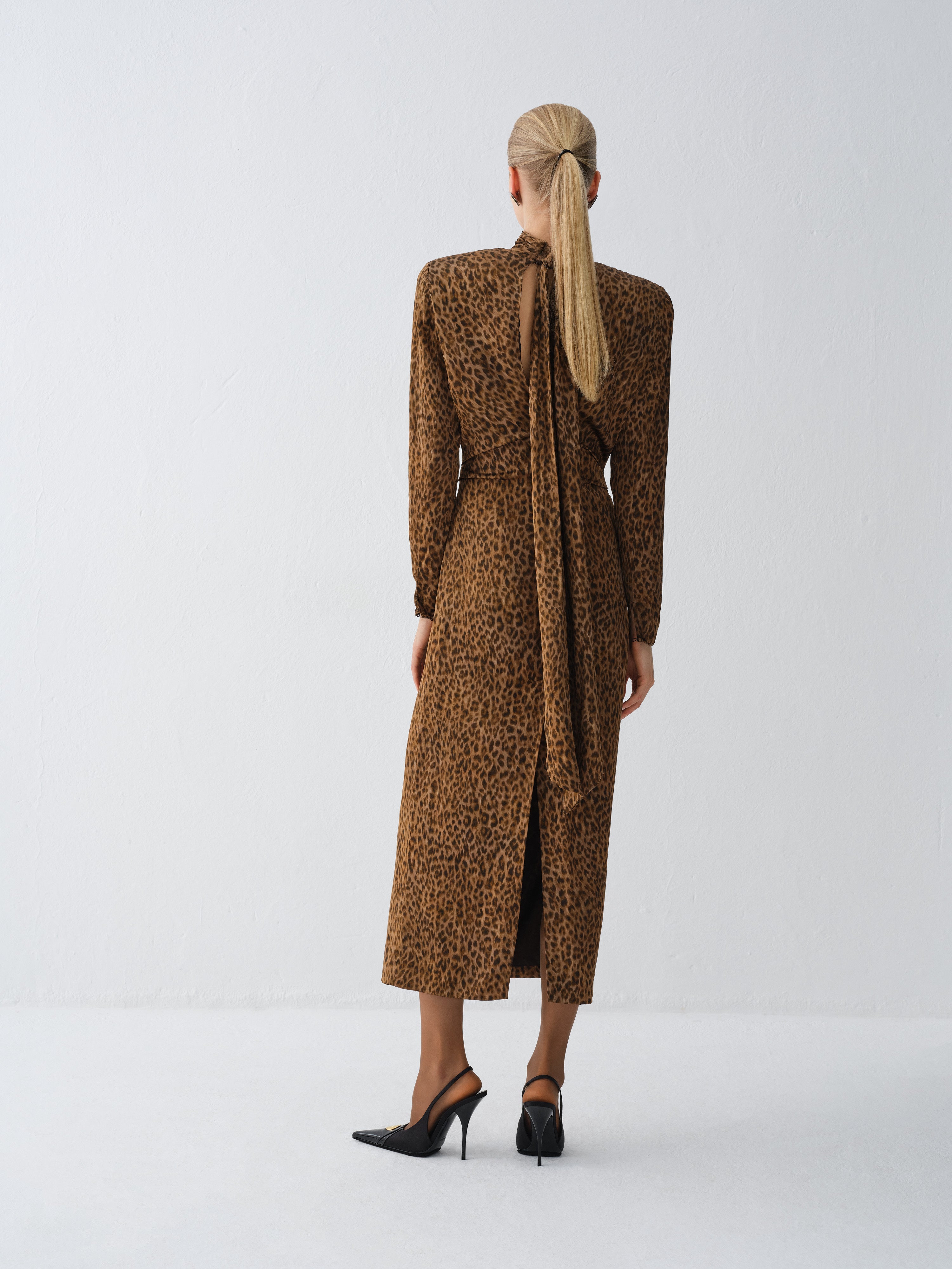 SUKIENKA AZAR  LEOPARD PRINT