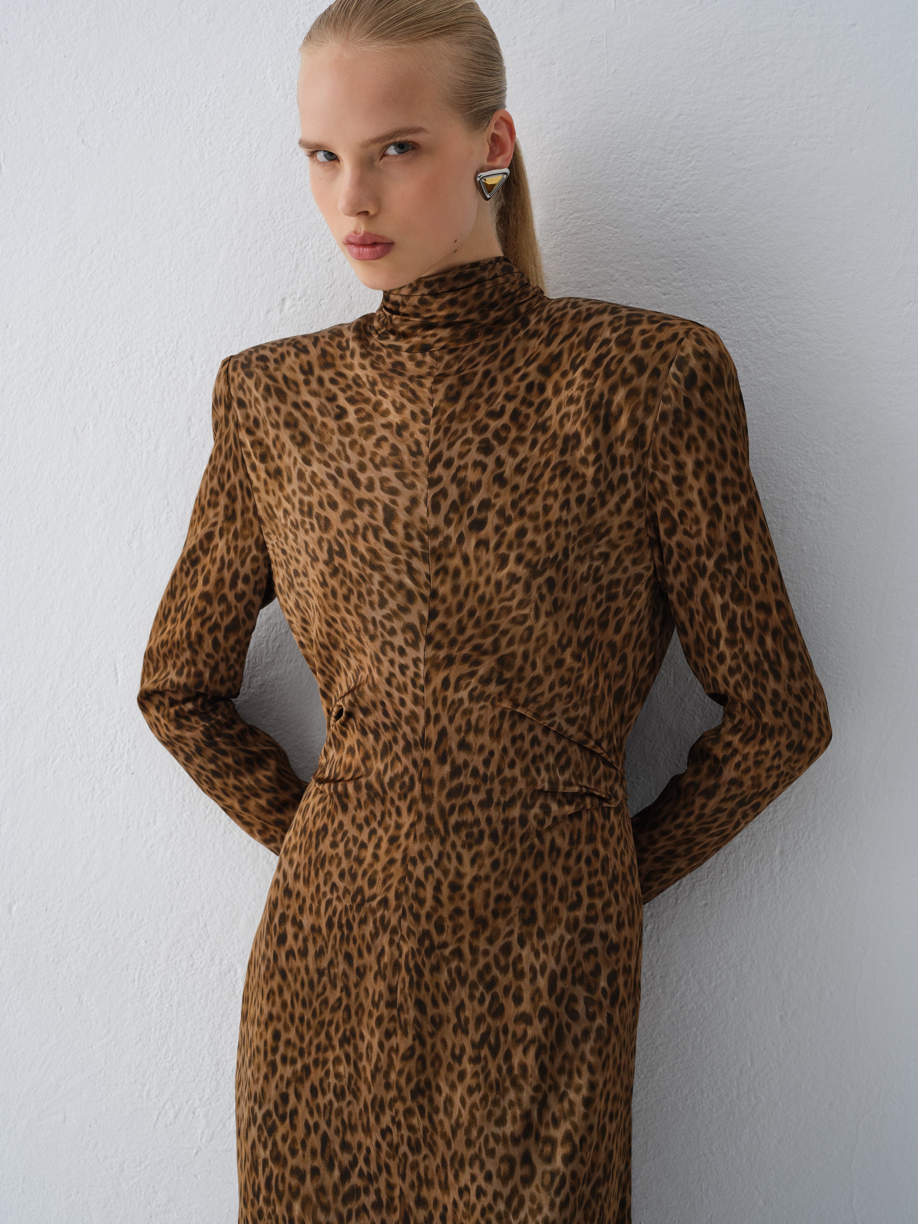 SUKIENKA AZAR  LEOPARD PRINT