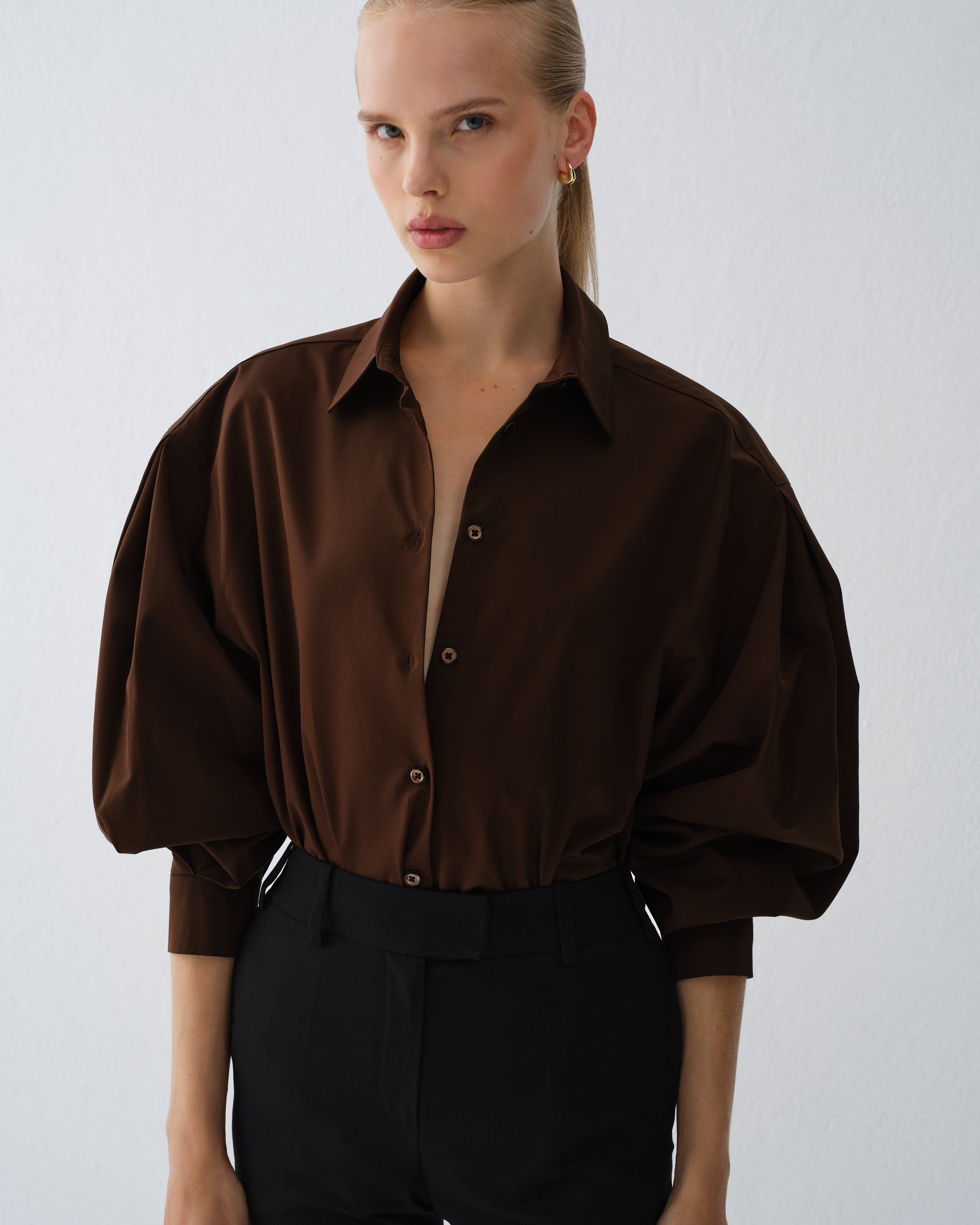 KOSZULA PONTE BROWN