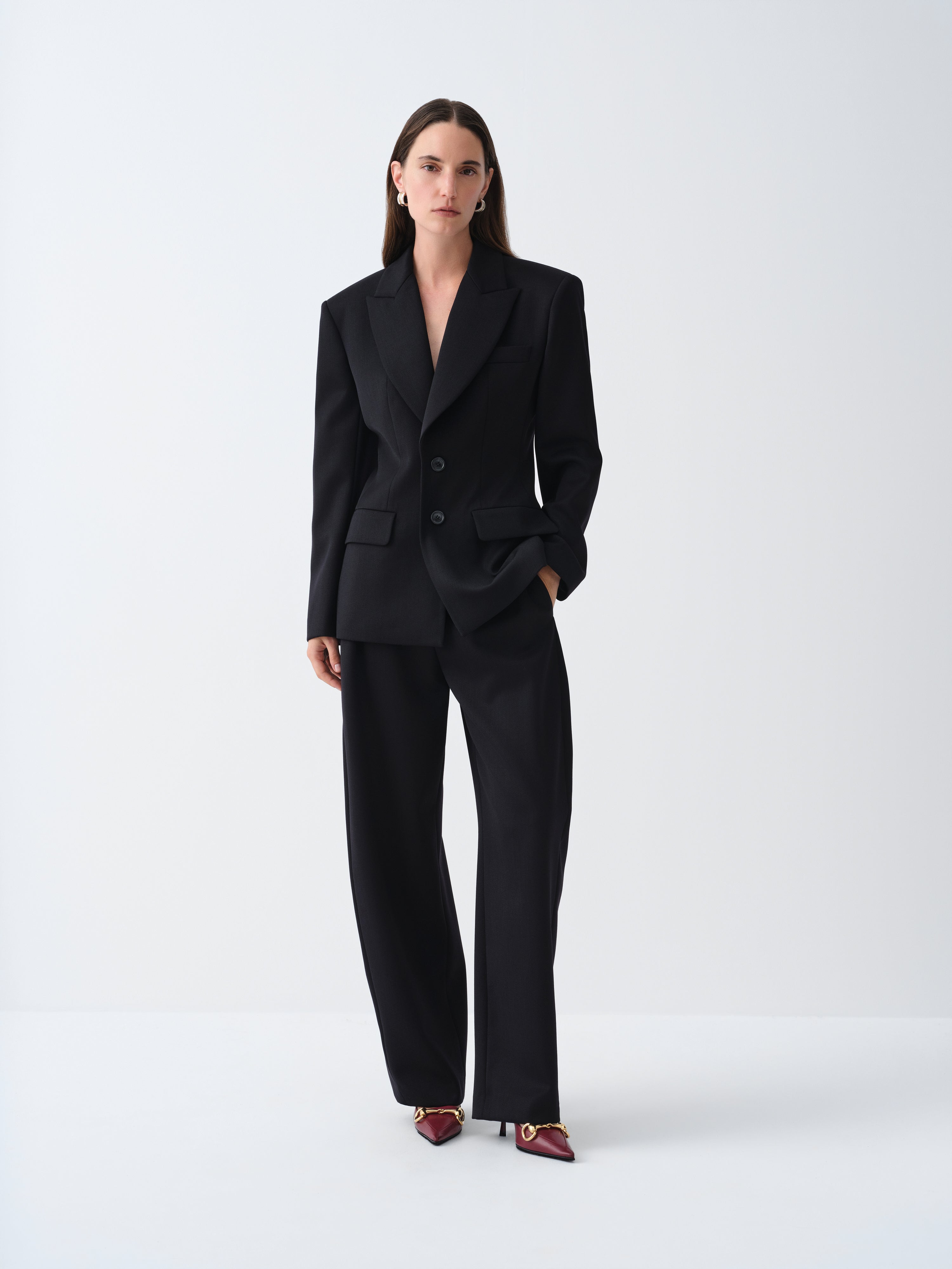 ISAAC BLACK DRESS TROUSERS