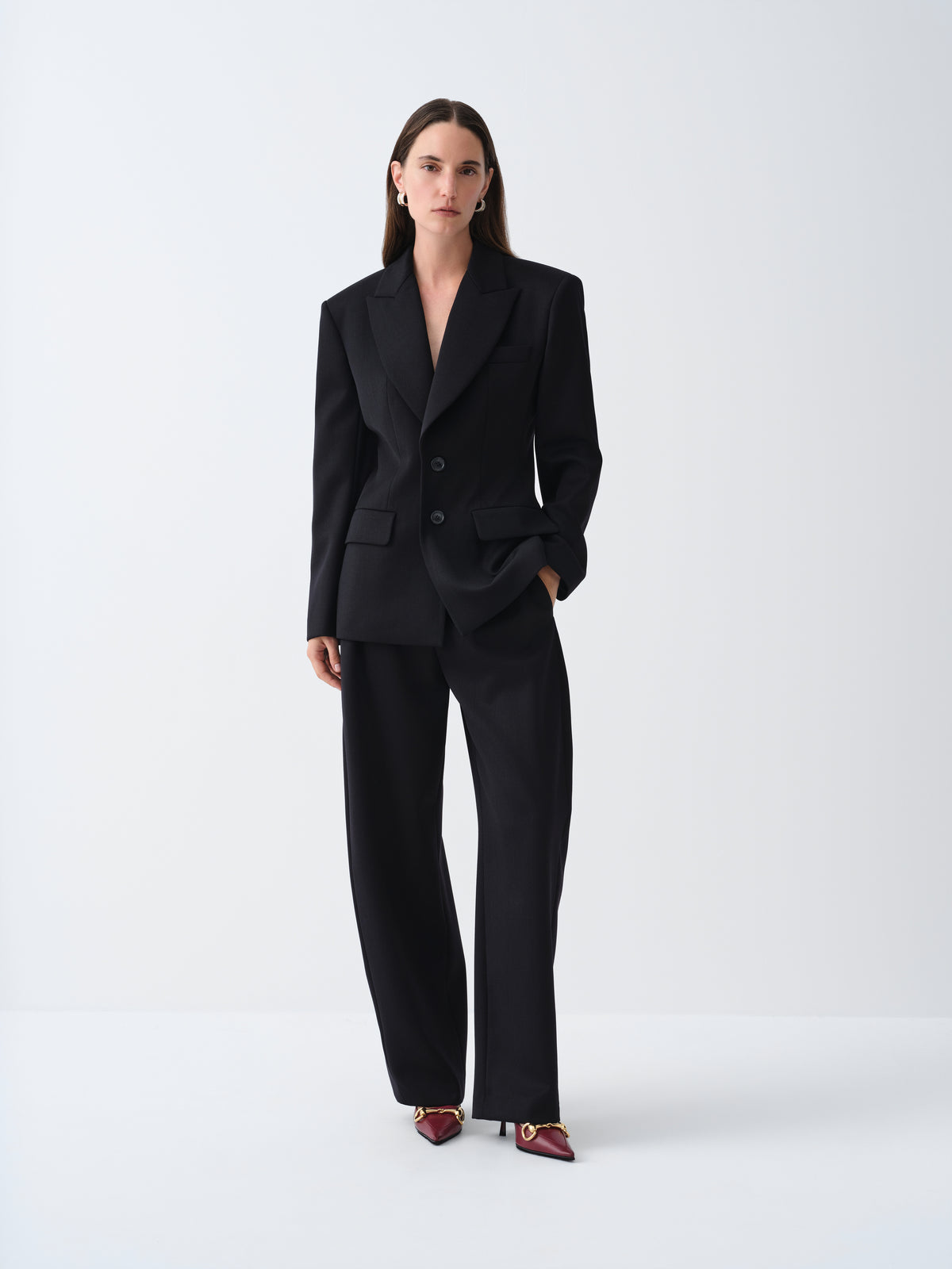 ISAAC BLACK DRESS TROUSERS