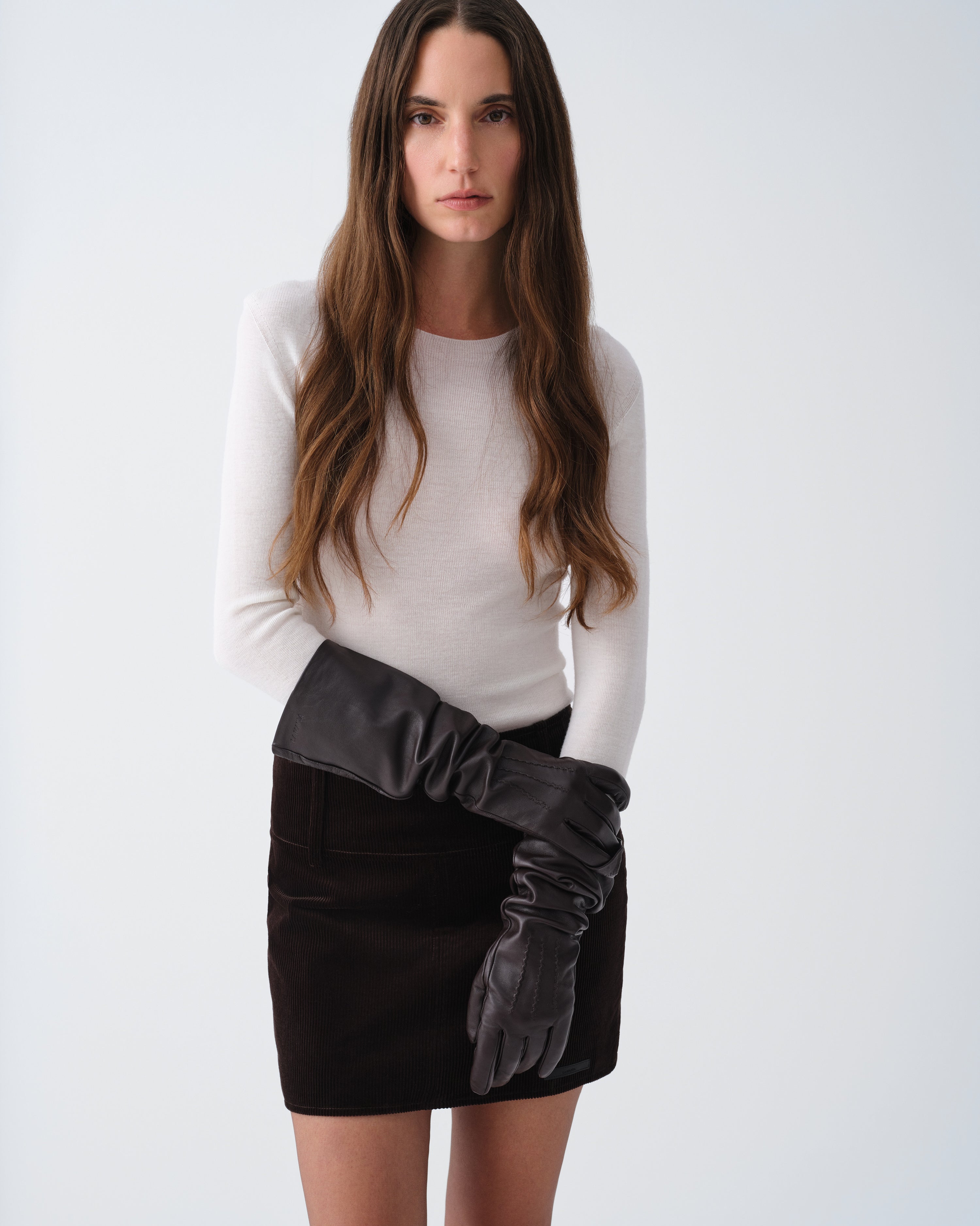 IVA DARK CHOCOLATE SKIRT