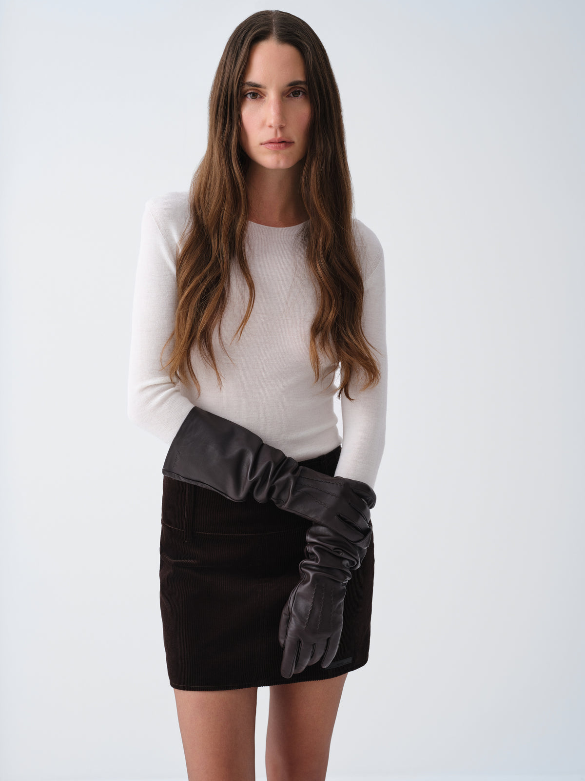 IVA DARK CHOCOLATE SKIRT