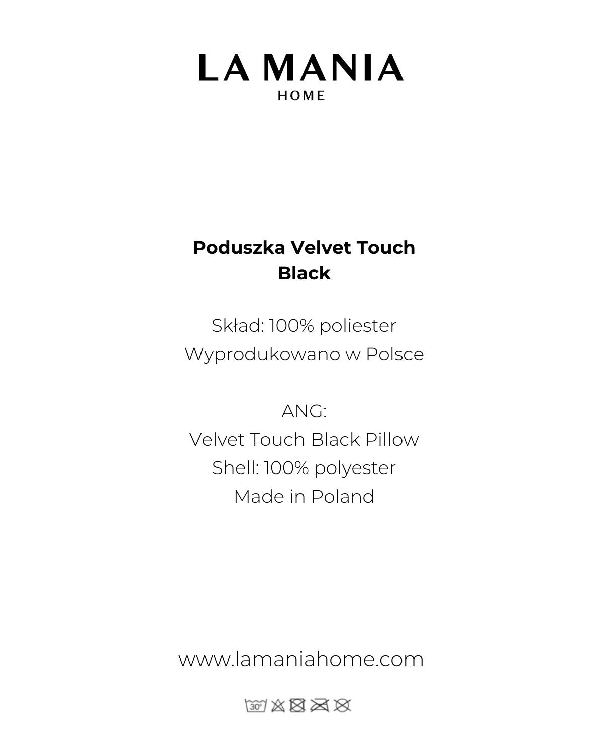 Velvet Touch Black Pillow