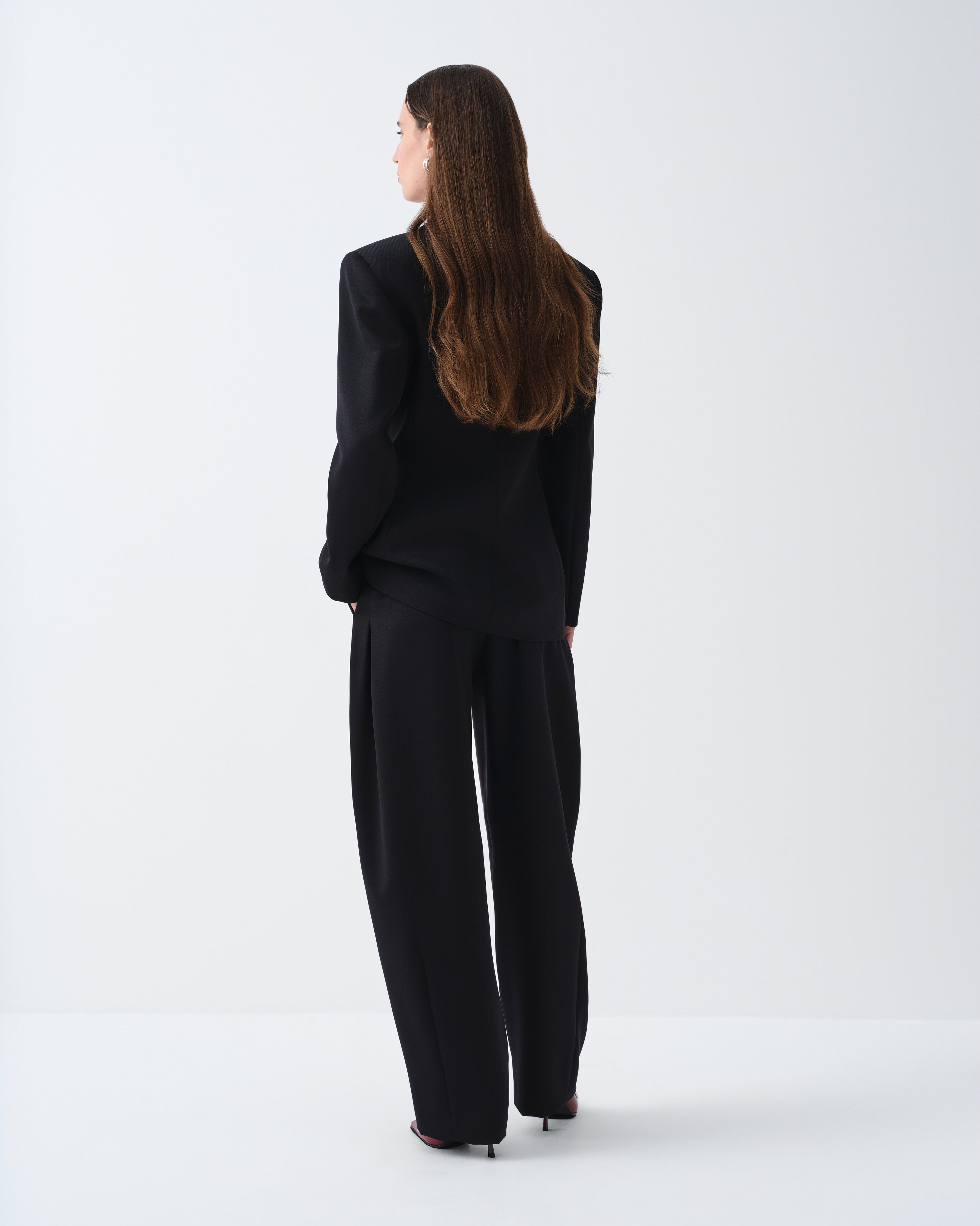 ISAAC BLACK DRESS TROUSERS