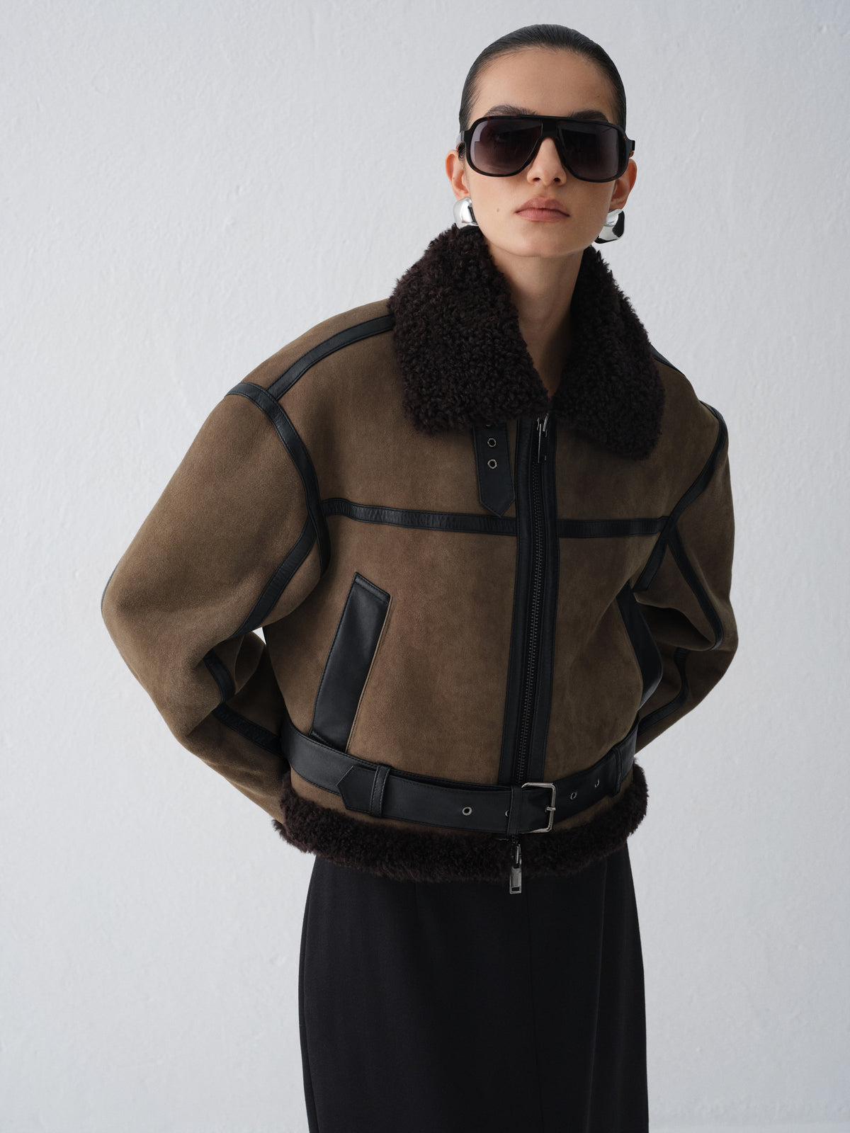 BELLONA TAUPE SHEARLING COAT