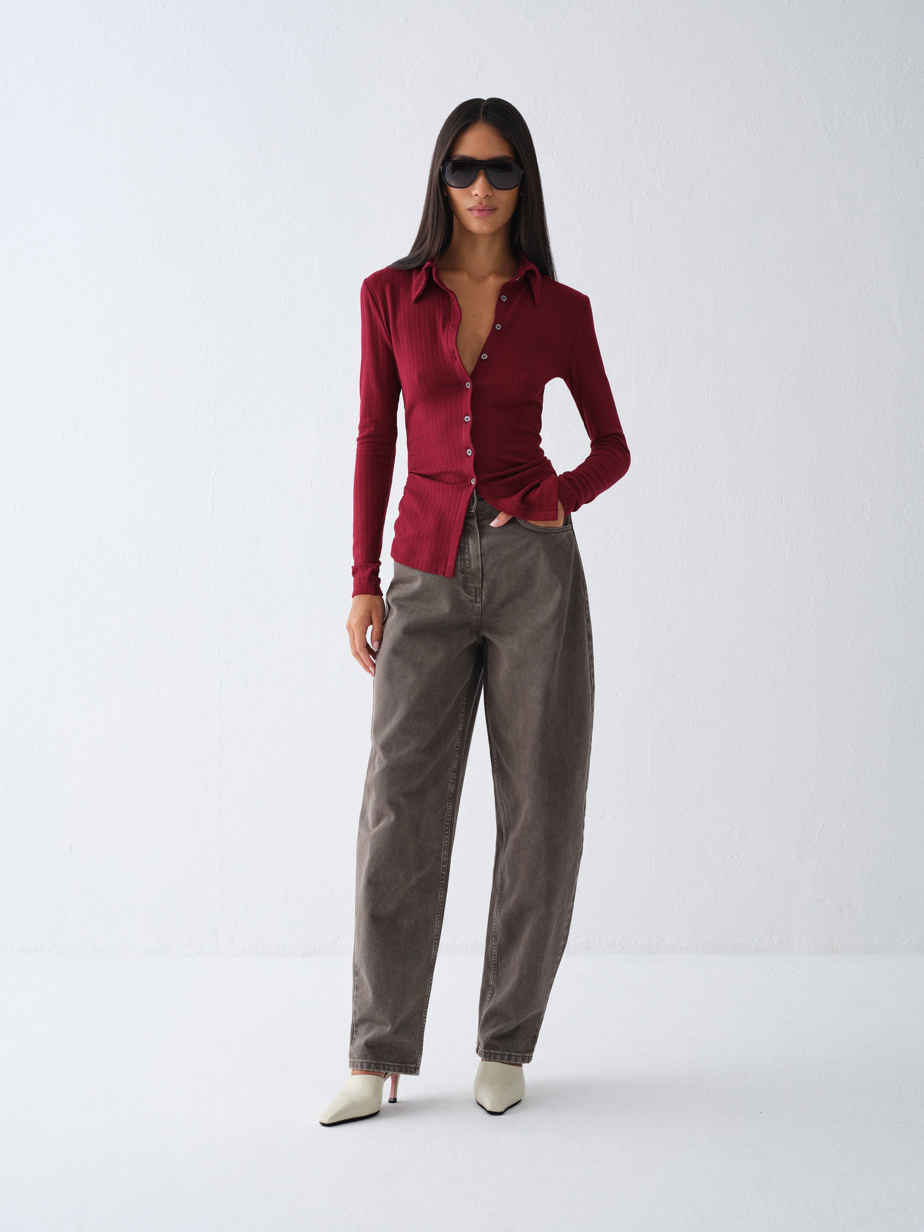 BLUZKA COMELLE BURGUNDY