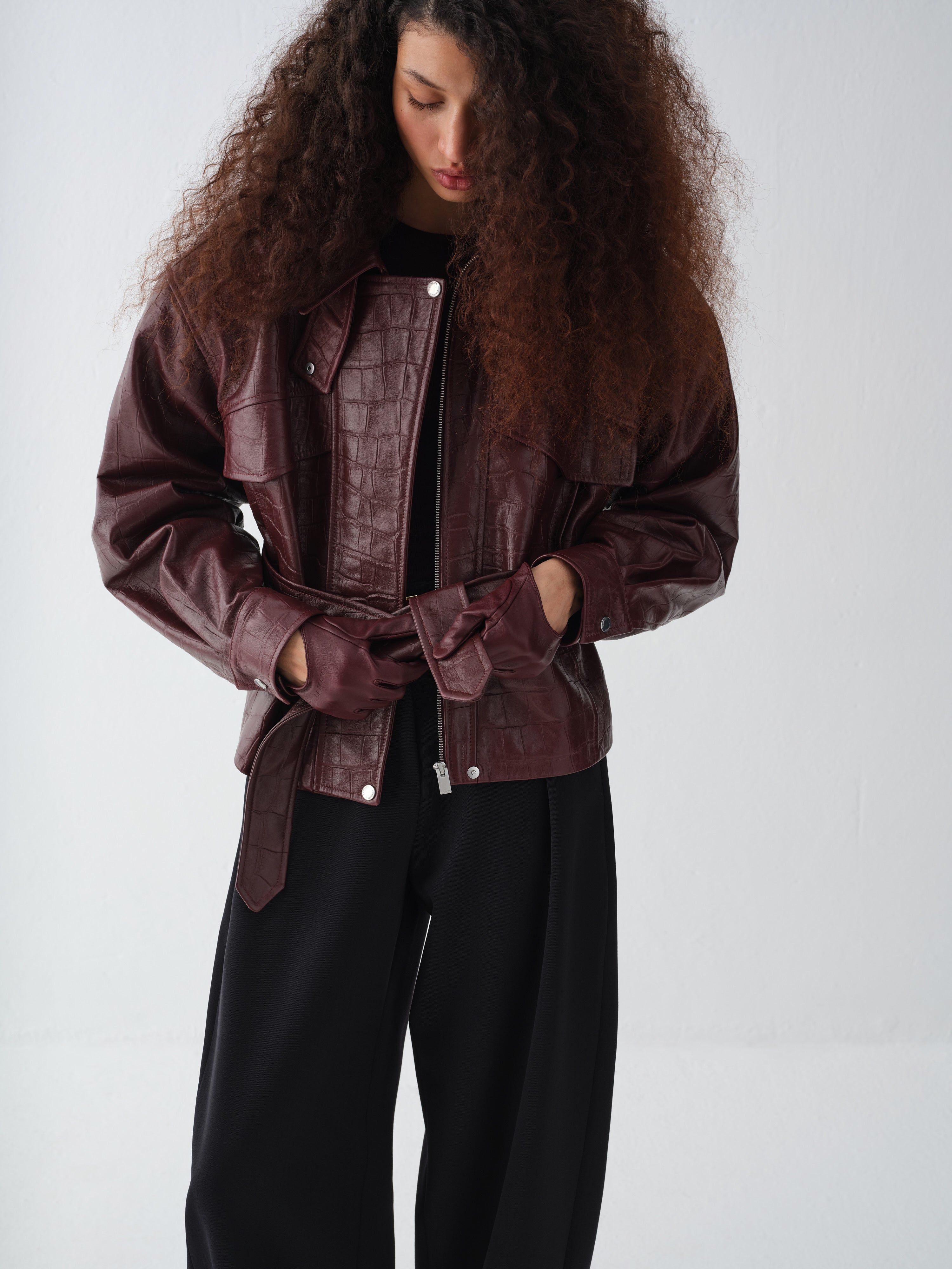 CASSIA BURGUNDY GLOVES