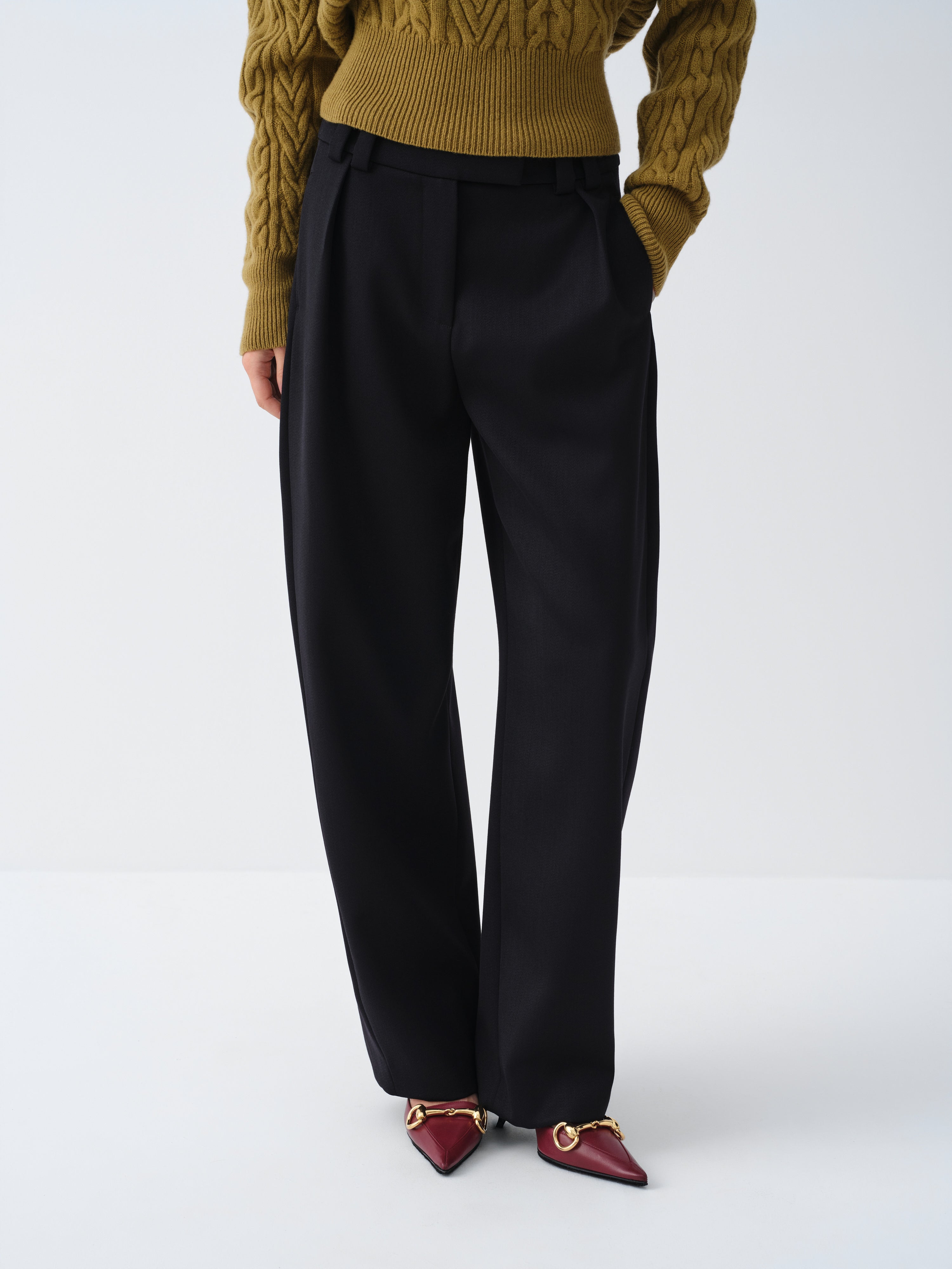 ISAAC BLACK DRESS TROUSERS