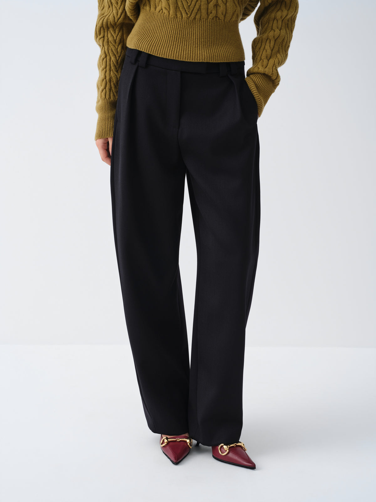 ISAAC BLACK DRESS TROUSERS