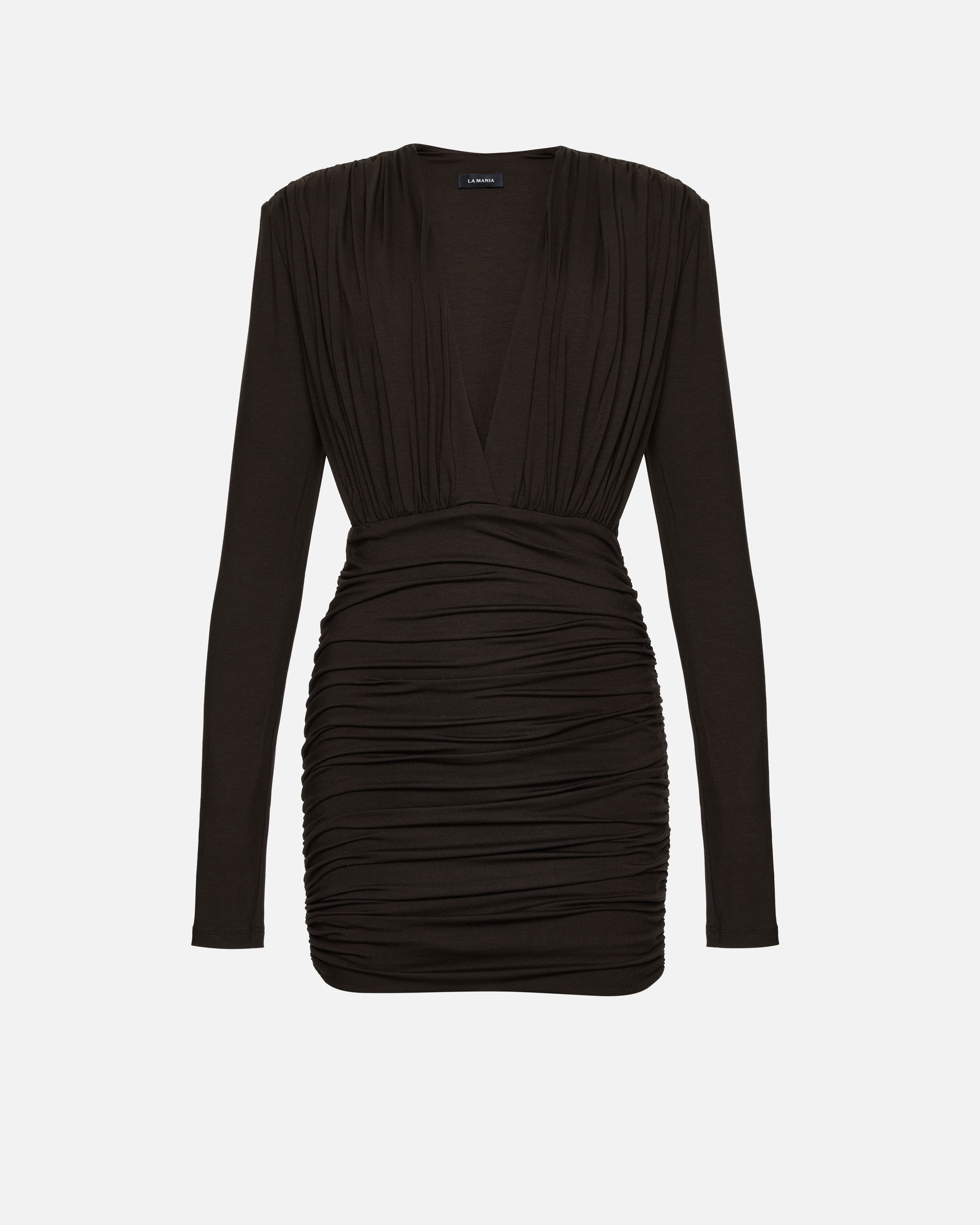 JESSE MINI DRESS DARK CHOCOLATE