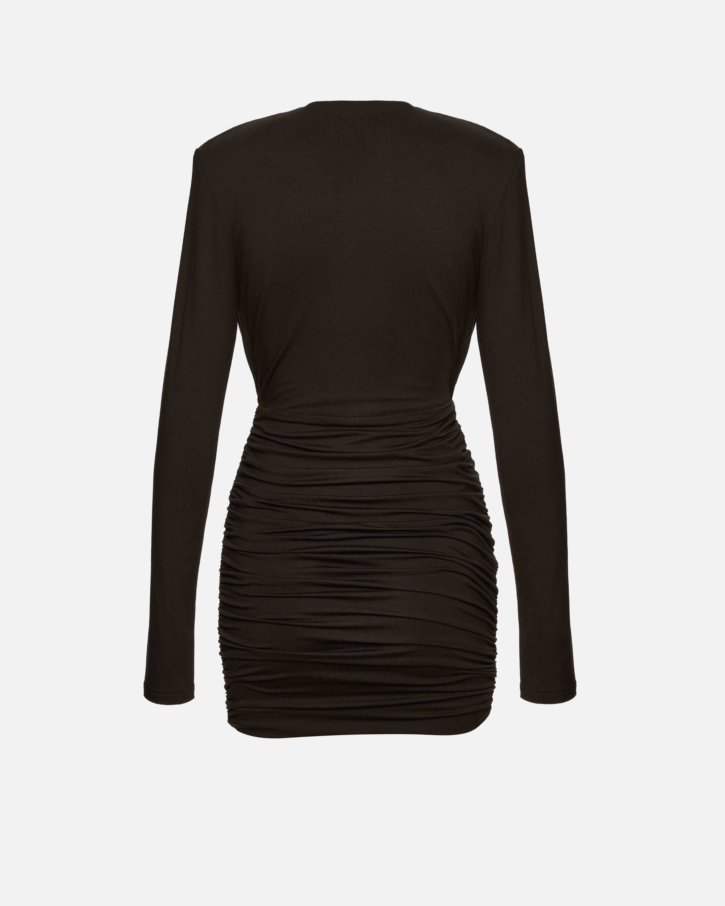 JESSE MINI DRESS DARK CHOCOLATE