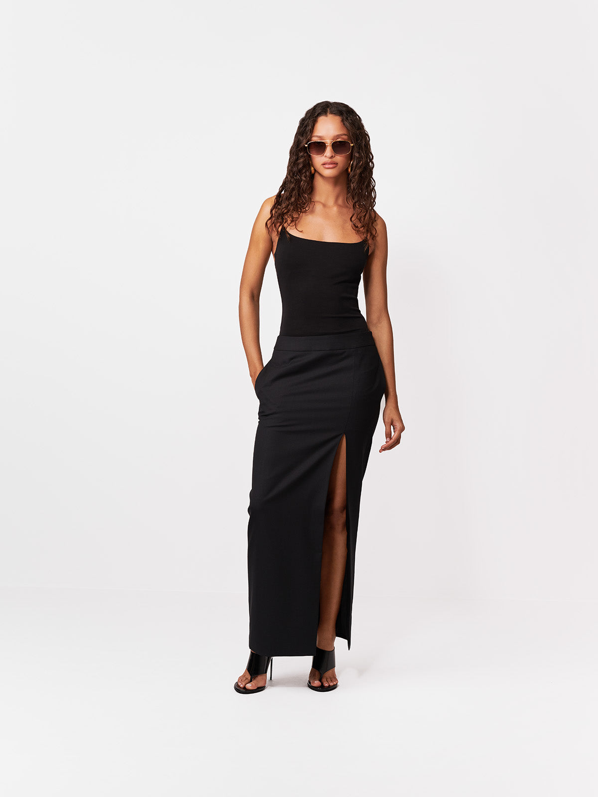 SPÓDNICA MAXI MOVI BLACK