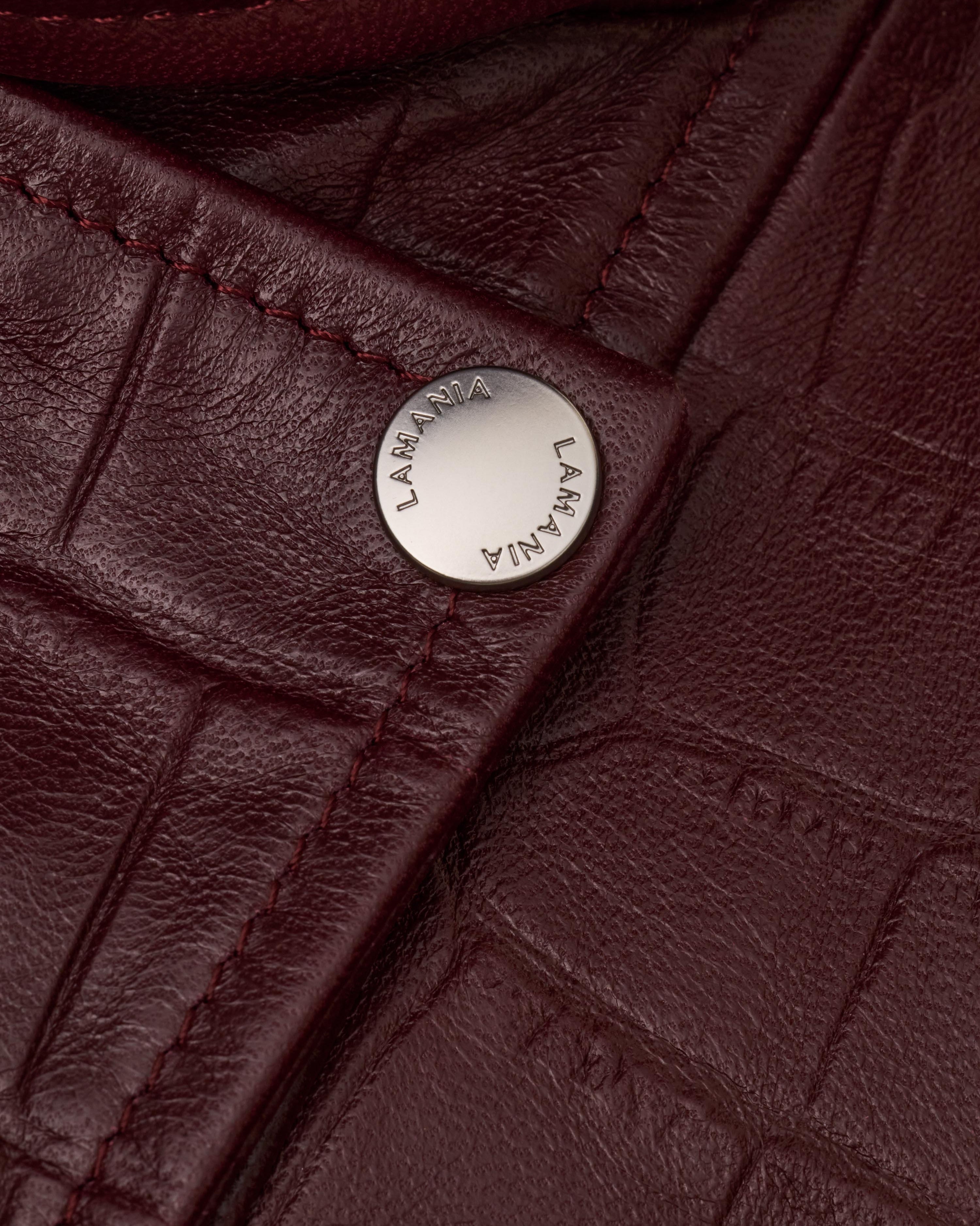 HAMBURG CROCODILE BURGUNDY LEATHER JACKET