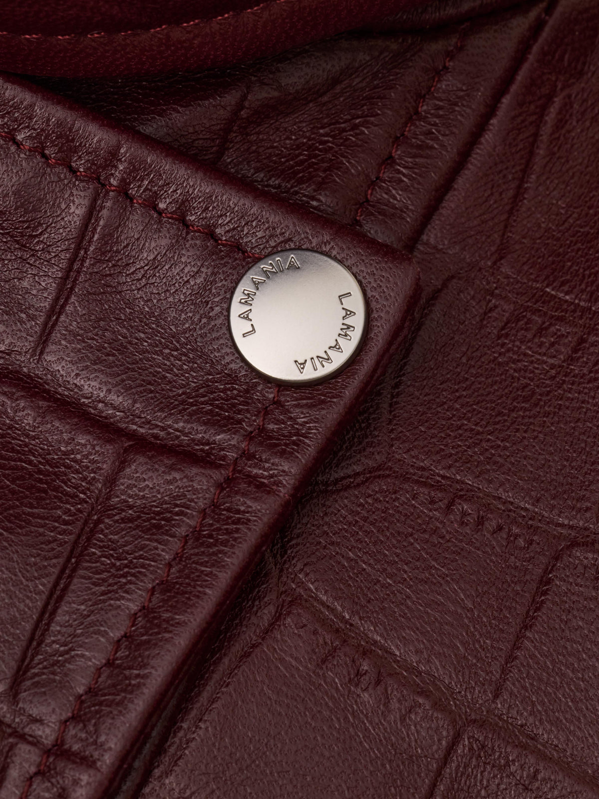 HAMBURG CROCODILE BURGUNDY LEATHER JACKET