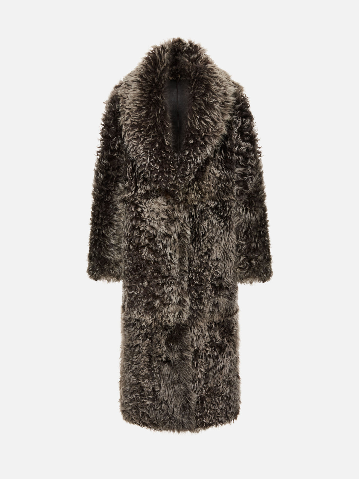LILITH DARK CHOCOLATE SHEARLING COAT