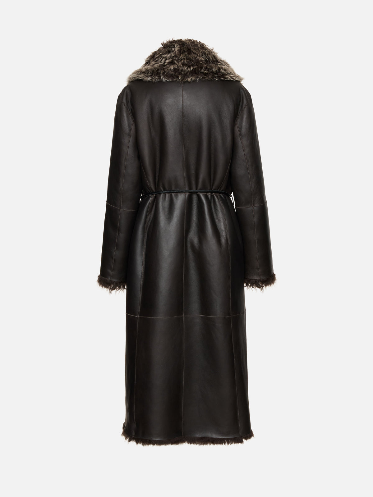 LILITH DARK CHOCOLATE SHEARLING COAT