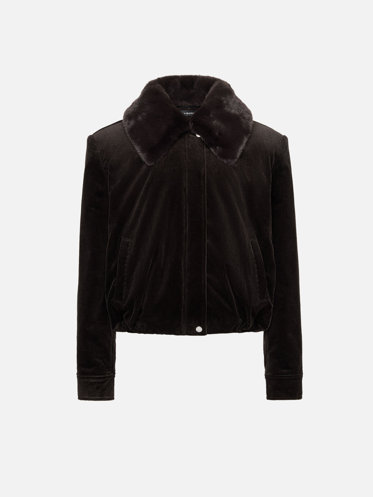 DARK CHOCOLATE CORDUROY PARKA JACKET