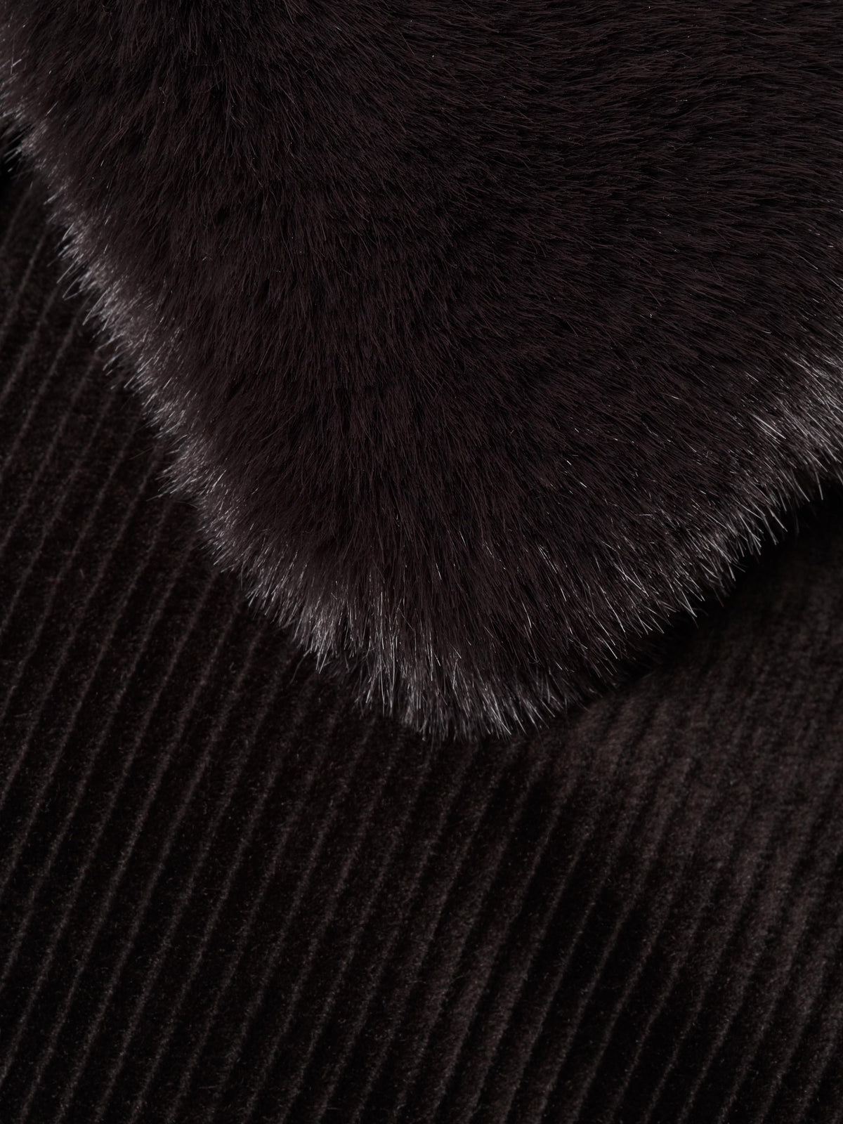 DARK CHOCOLATE CORDUROY PARKA JACKET