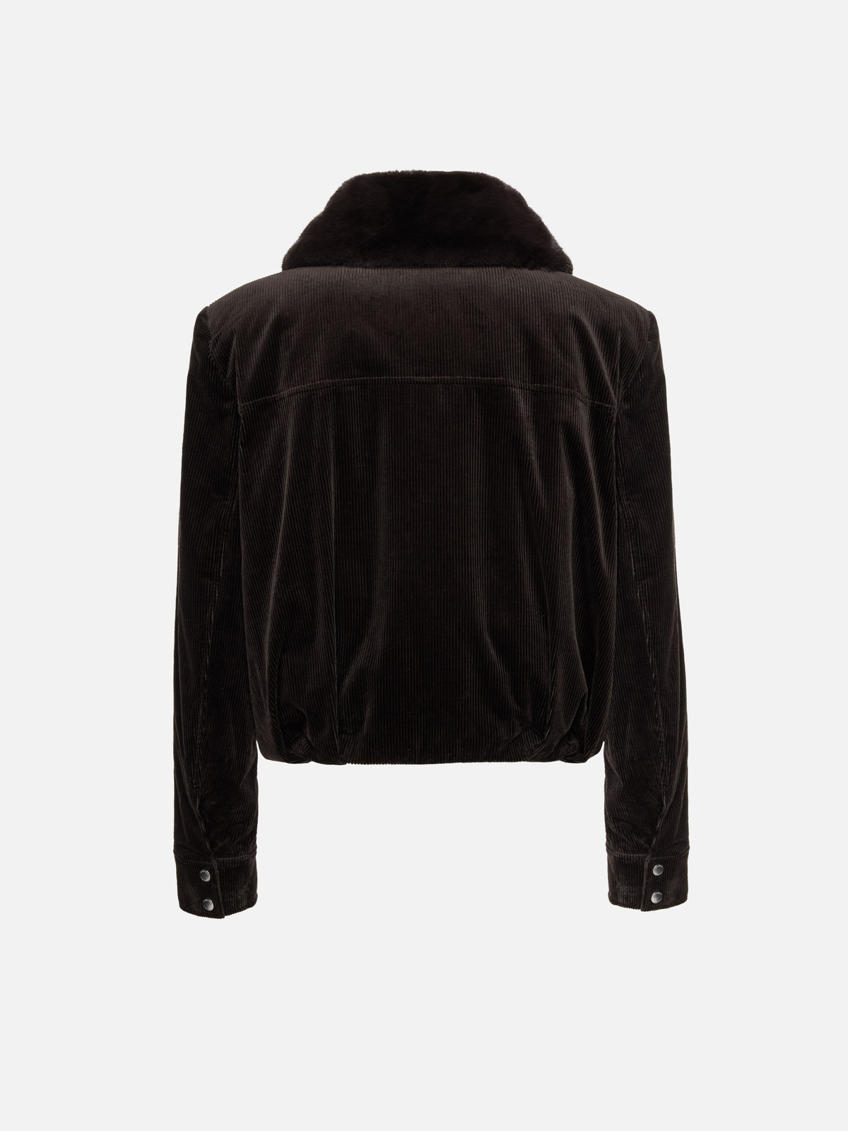 DARK CHOCOLATE CORDUROY PARKA JACKET