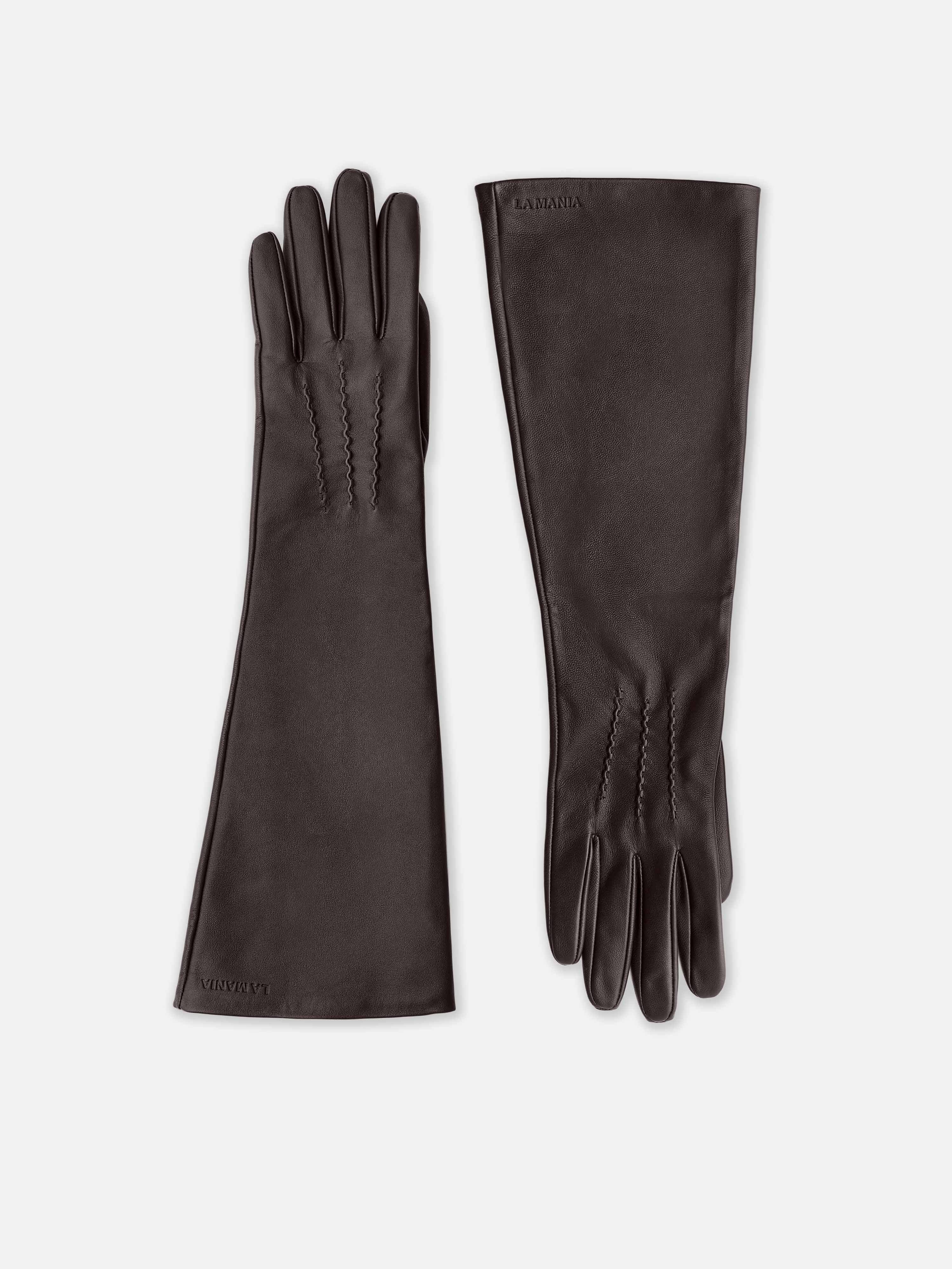 LEONORA DARK CHOCOLATE GLOVES