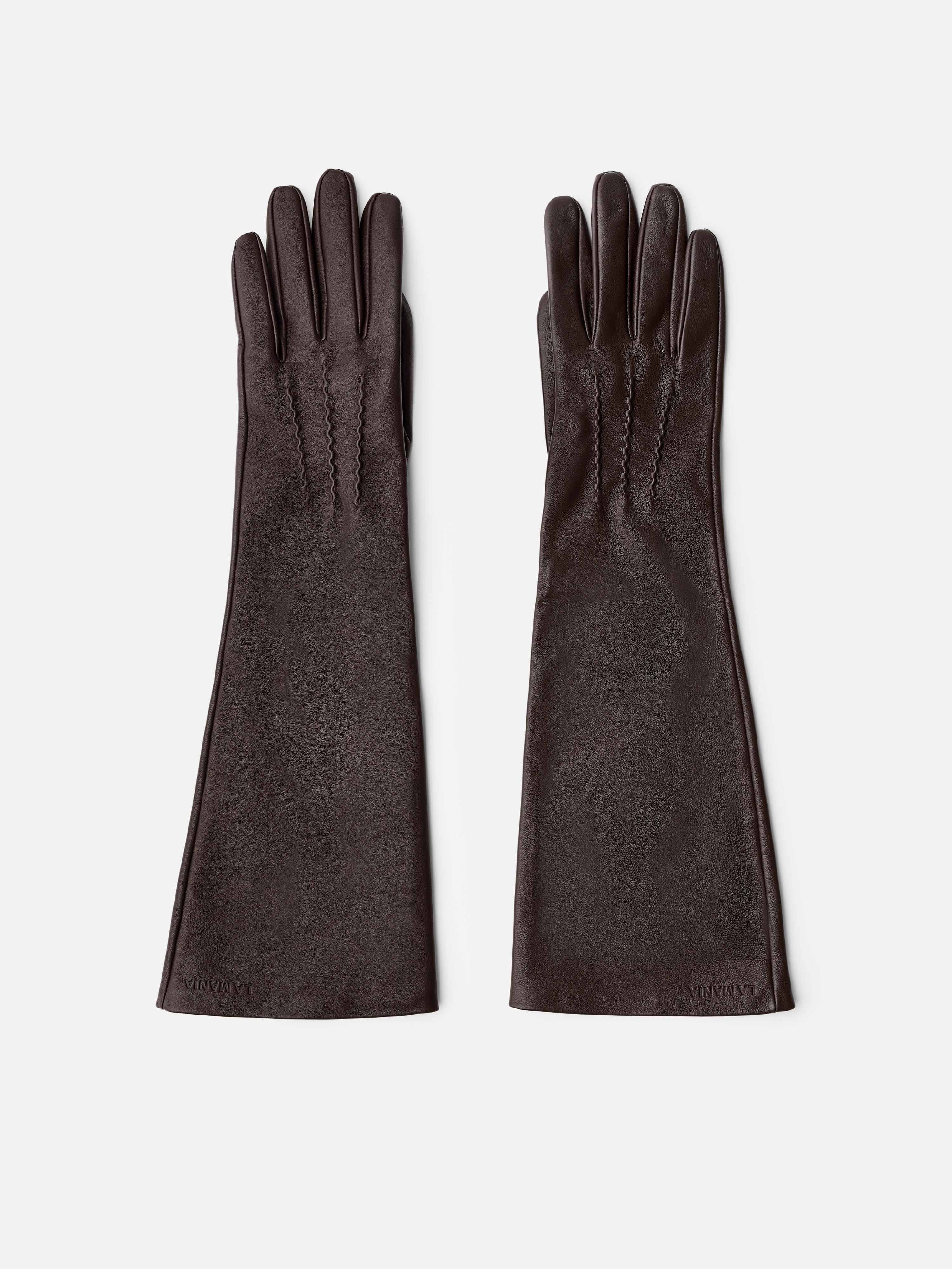 LEONORA DARK CHOCOLATE GLOVES