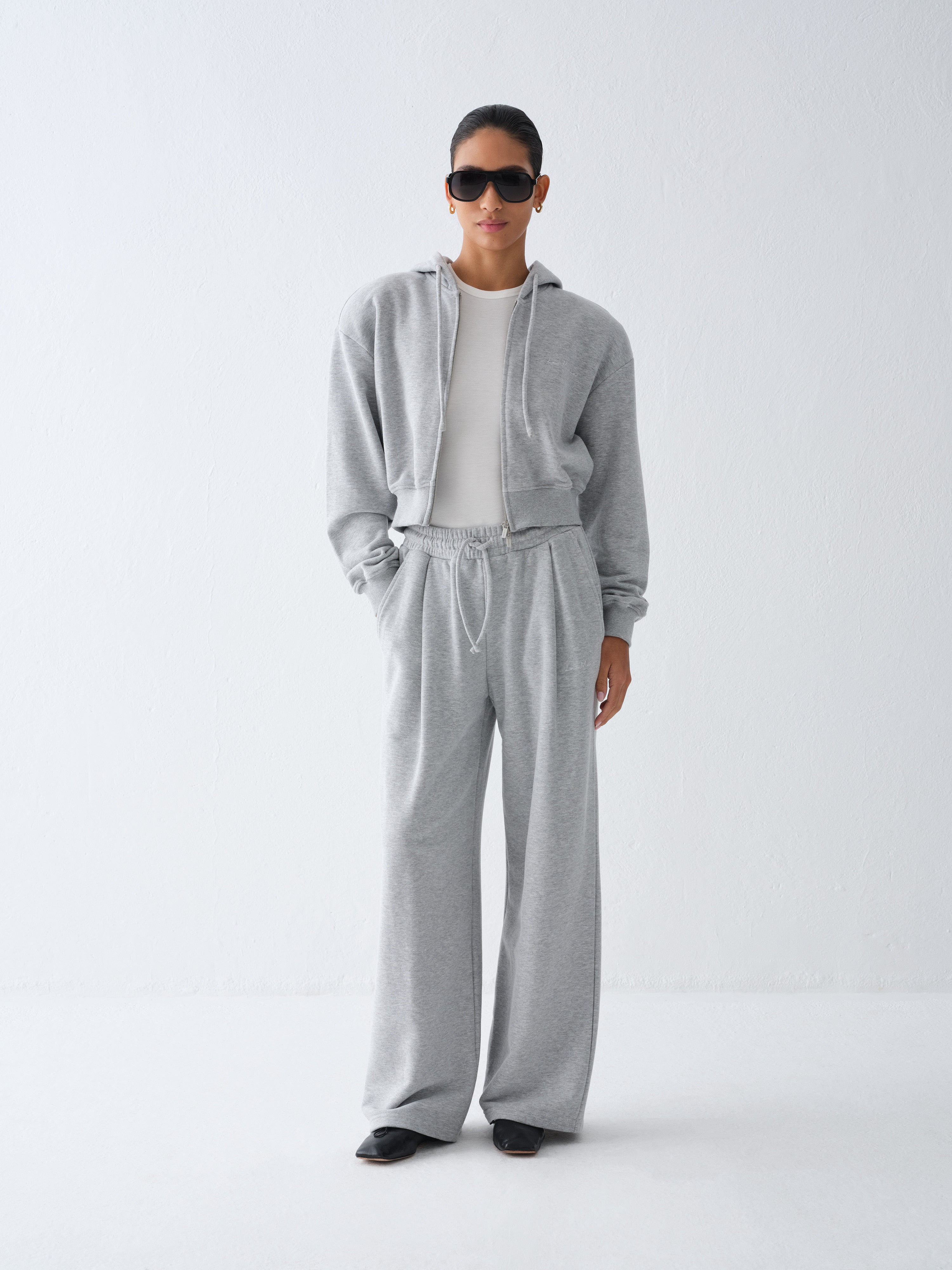 LUCCA LIGHT GREY MELANGE SWEATSHIRT