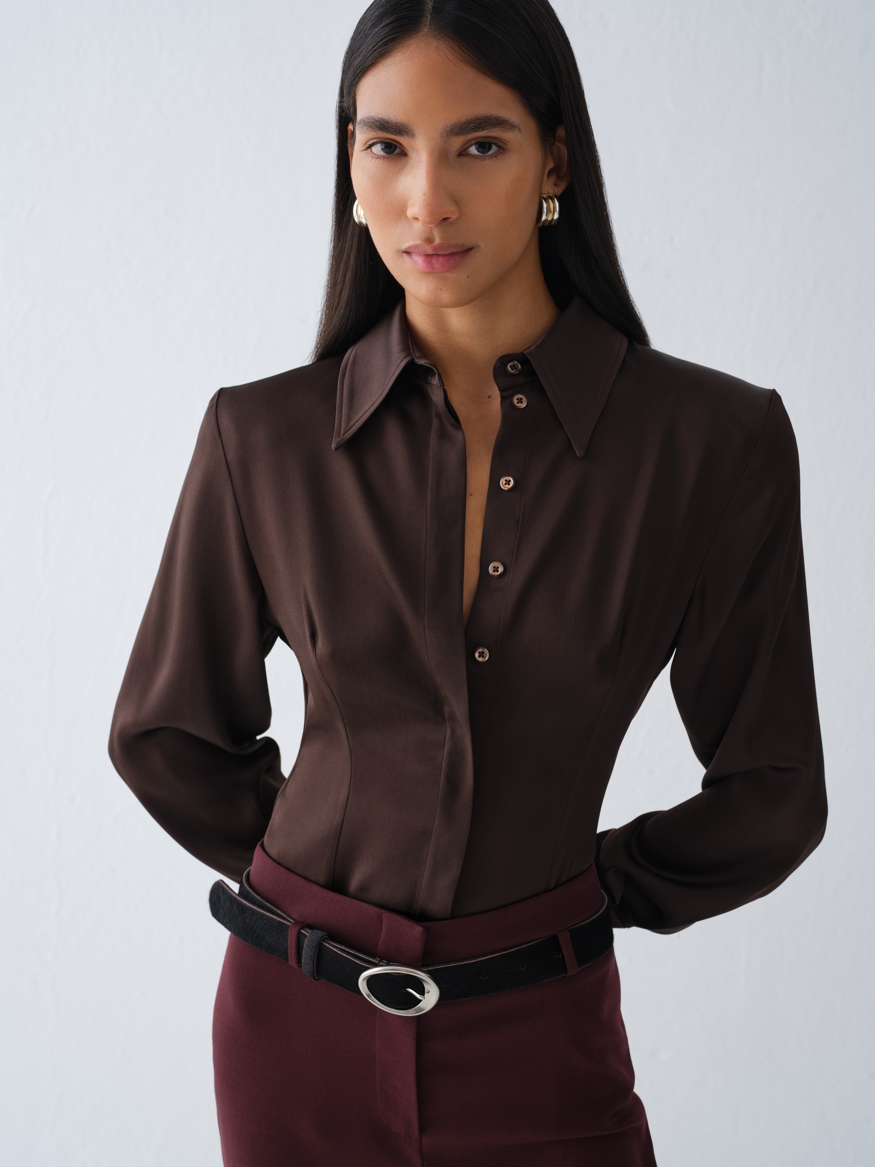 KOSZULA MIRELLE DARK CHOCOLATE