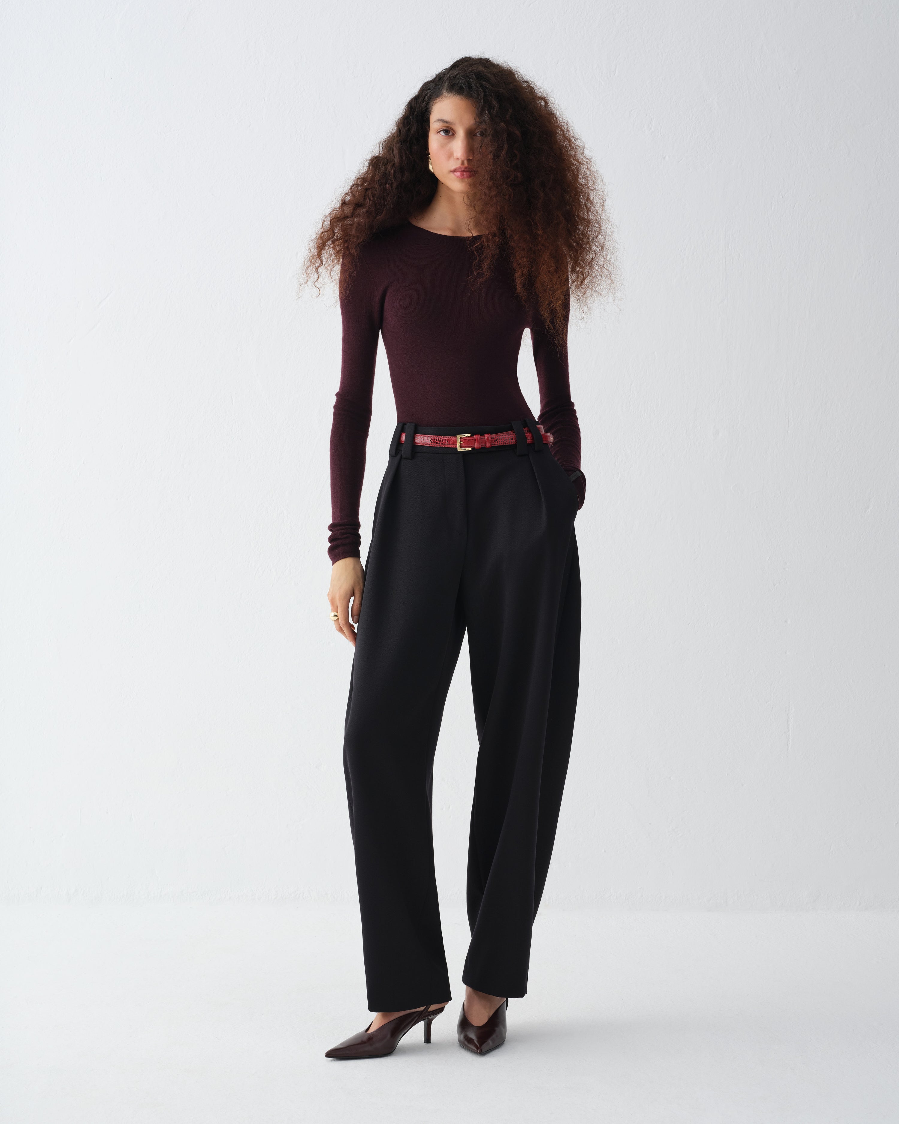NANCY BURGUNDY LONGSLEEVE